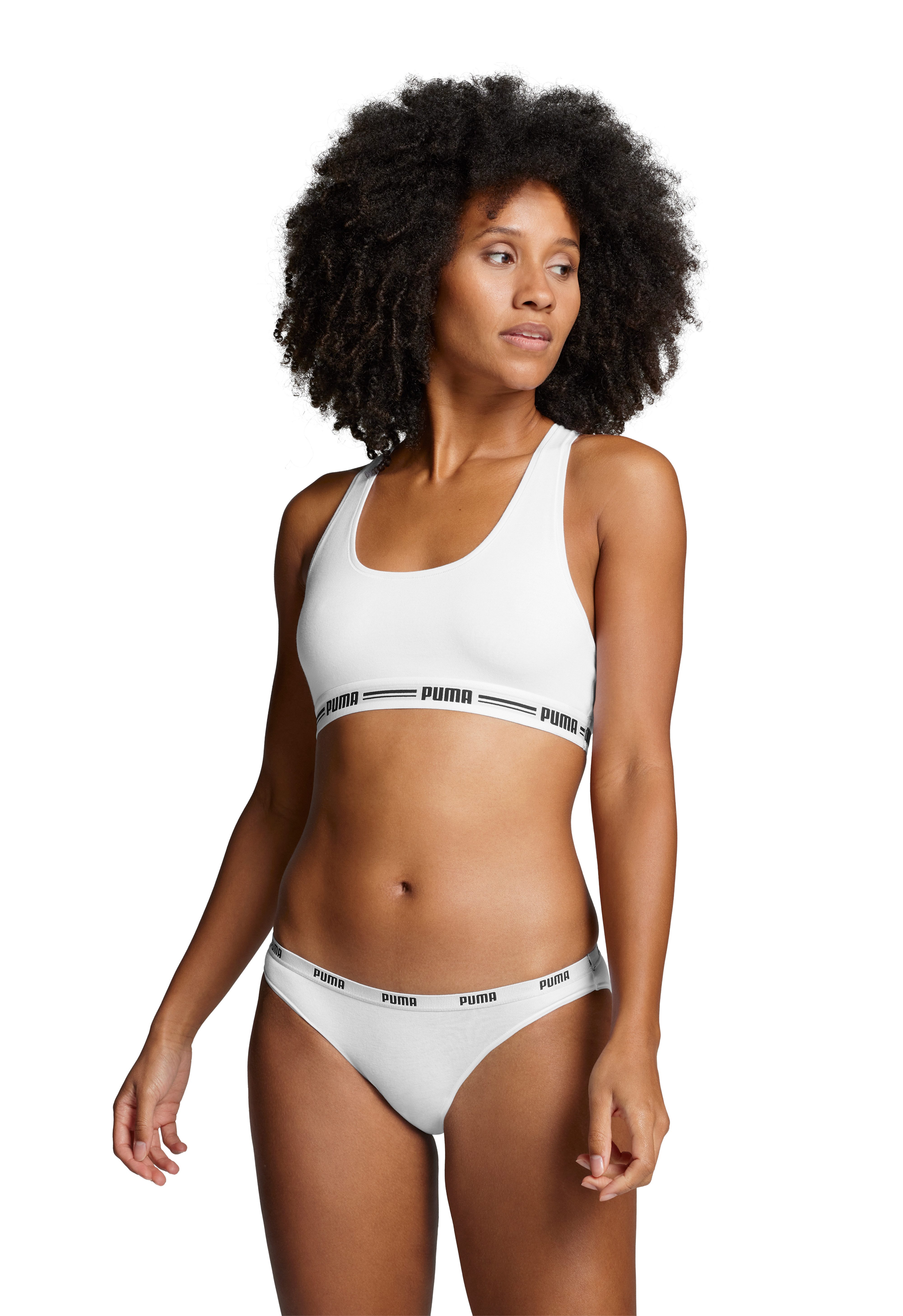 PUMA Bikinibroekje PUMA WOMEN BIKINI 2P Low-Rise design, platte naden, elastische logoband (Set van 2)