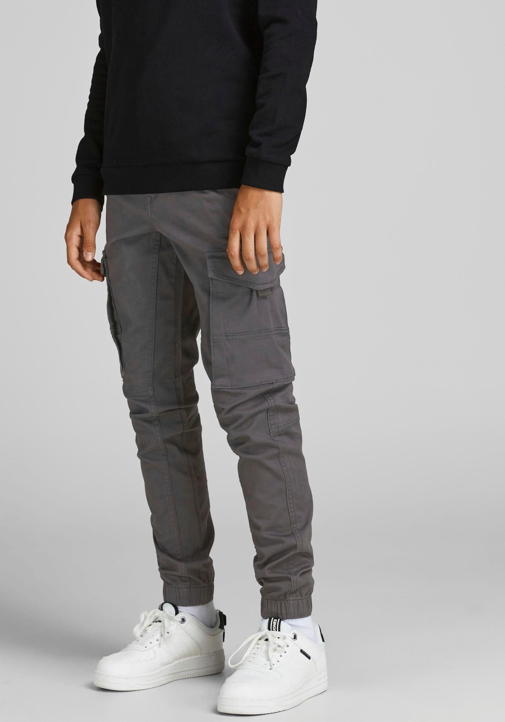 Jack & Jones Junior Cargobroek JPSTPAUL JJFLAKE 542 ASPHALT NOOS JNR