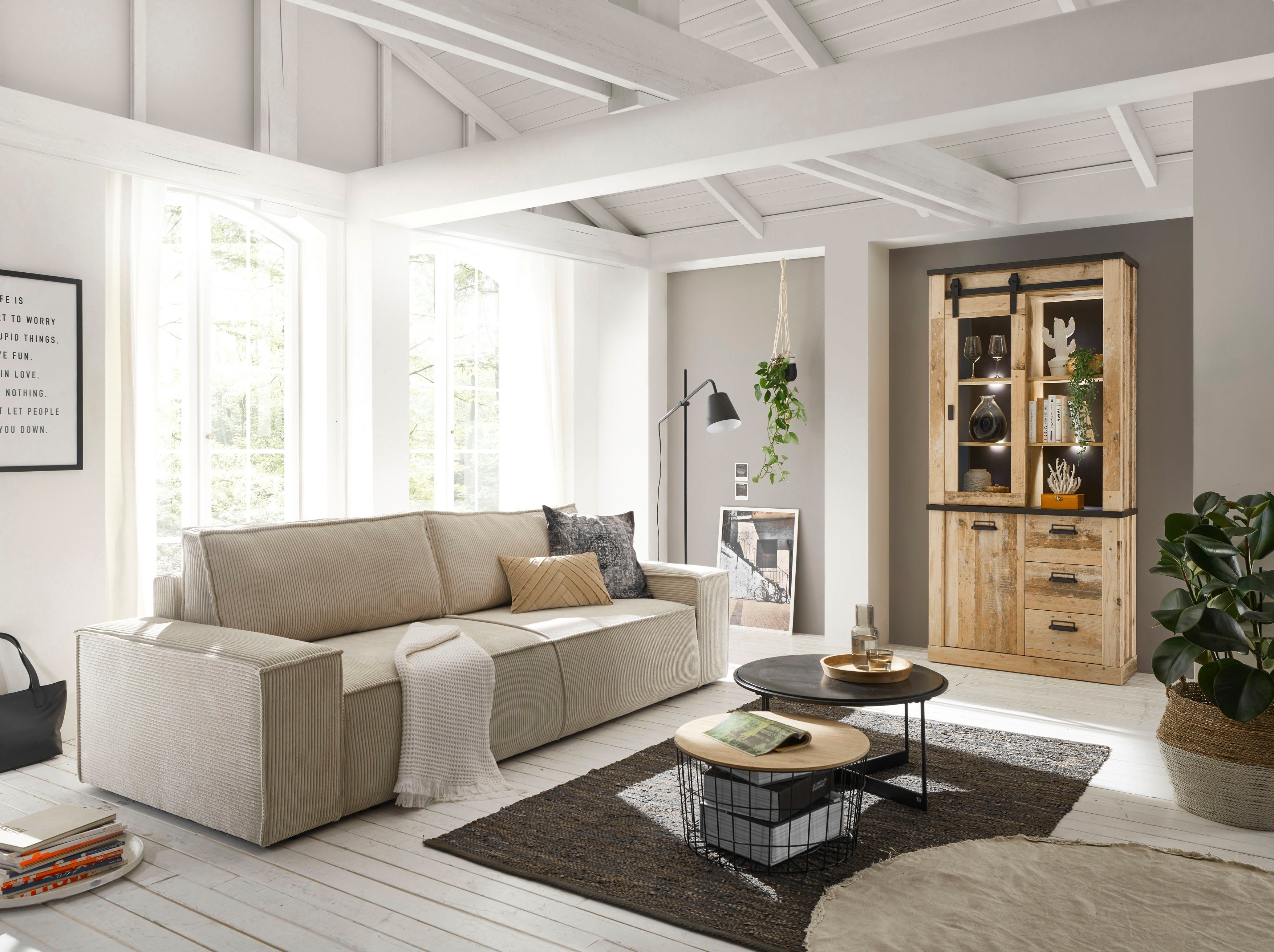 Home affaire Vitrinekast Sherwood Breedte ca. 93 cm