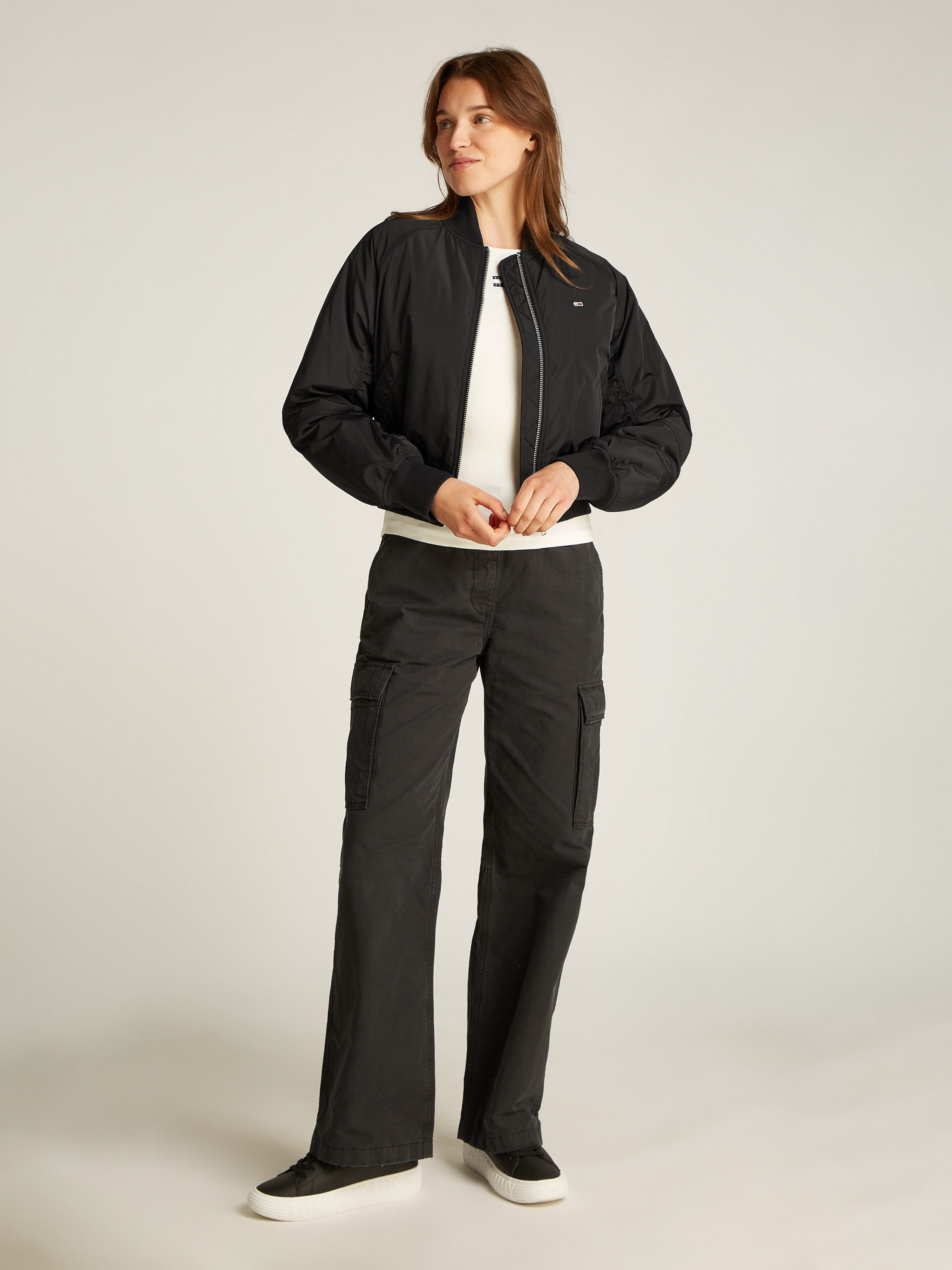 TOMMY JEANS Bomberjack met lichte padding, met logo-borduursel