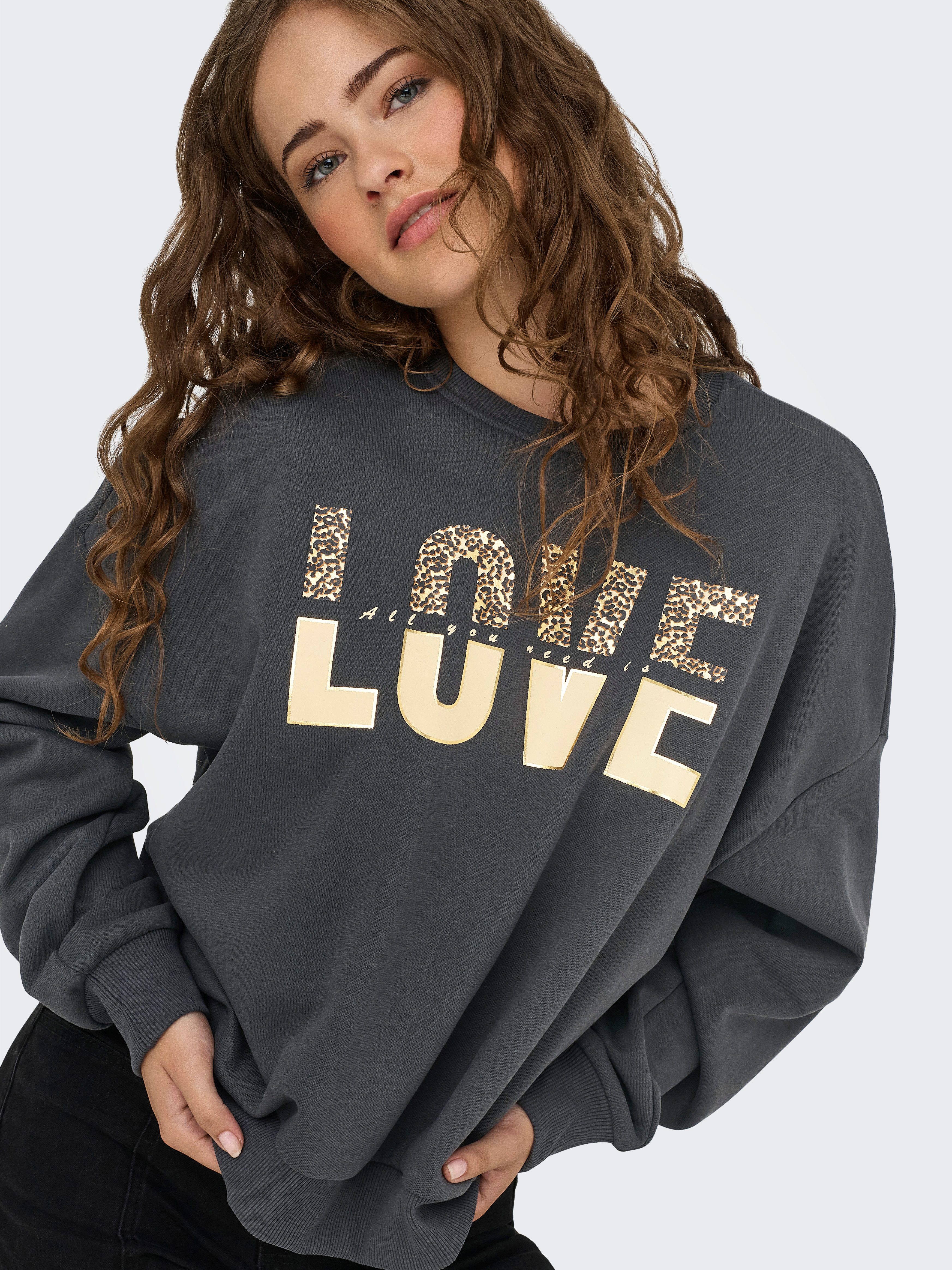 Only Sweatshirt ONLTAMMIE L/S LEO PRINT O-NECK SWT