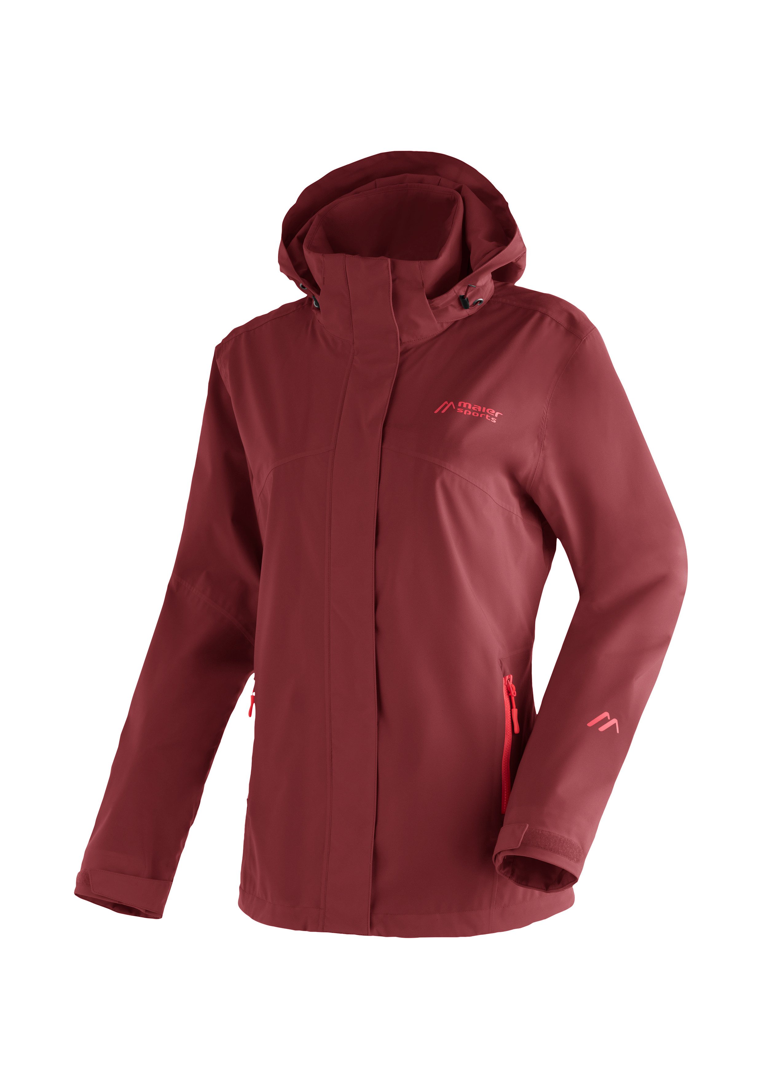 Maier Sports Outdoorjack Metor rec W Dames regenjack met capuchon, waterdicht, 2 buitenzakken,...