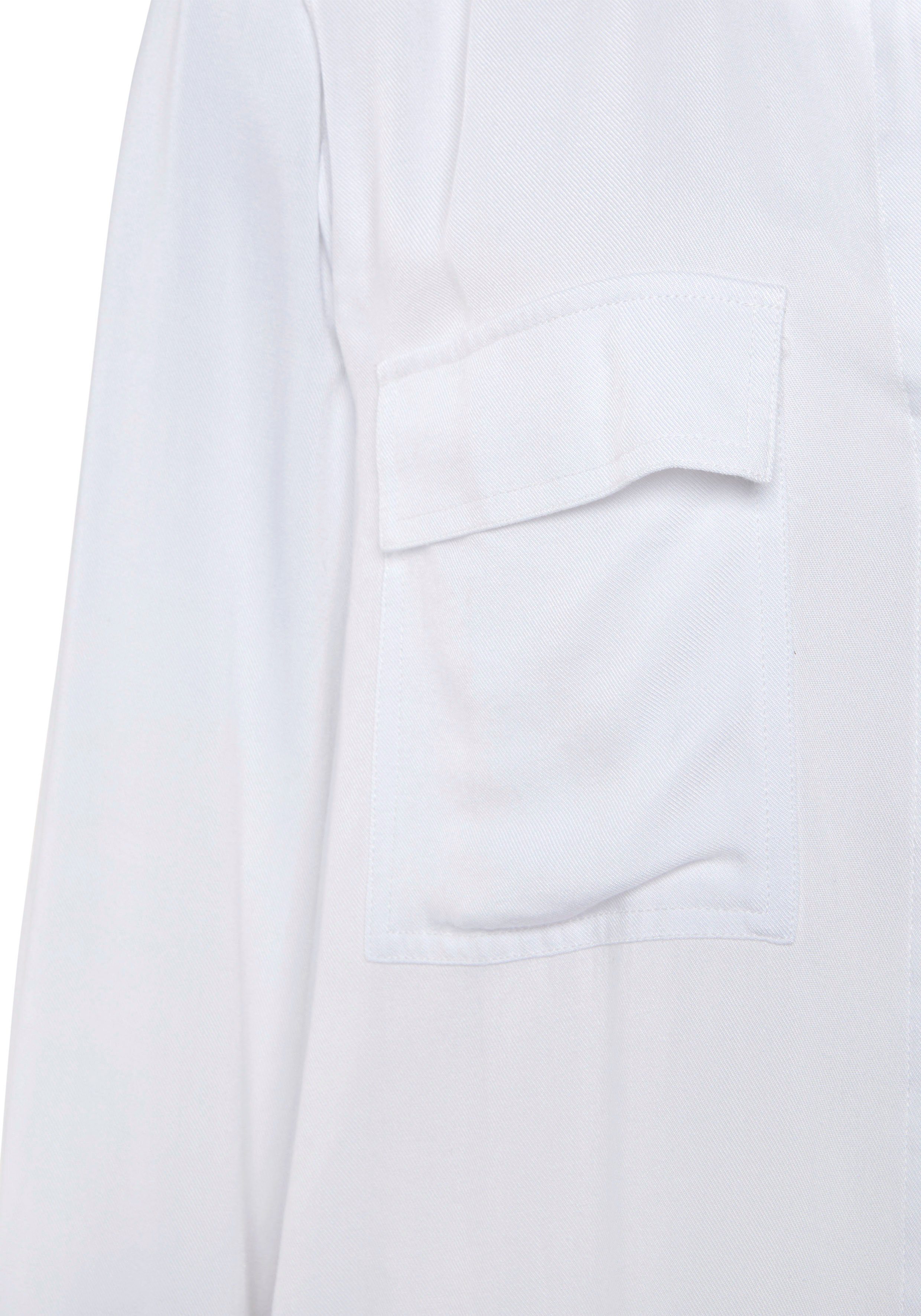 Vivance Overhemdblouse van zachte lyocellkwaliteit, luchtige damesblouse, casual-chic
