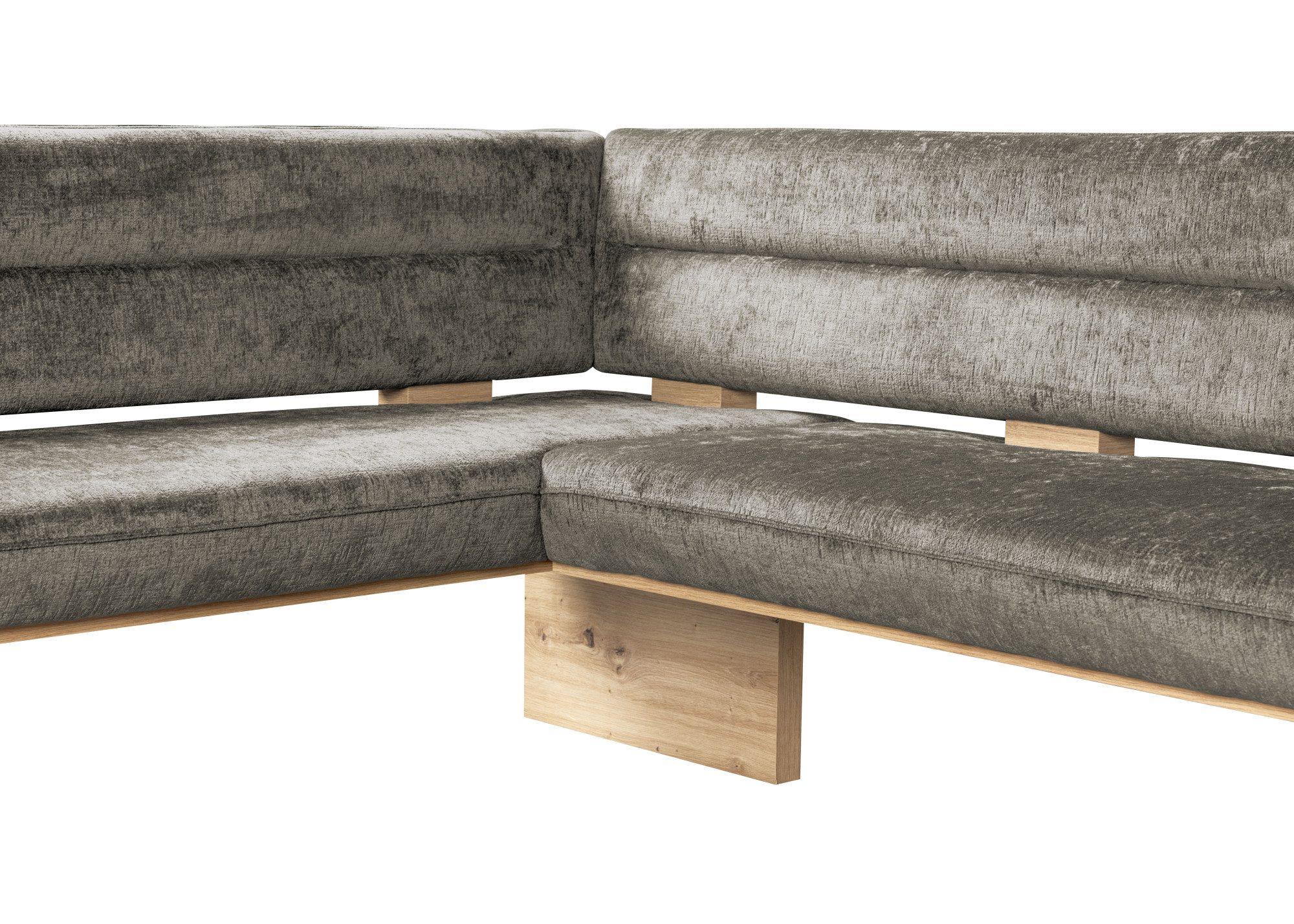 Home affaire Eethoek Louise + Miles eetkamerset, zitgroep, hoekbank, keukenbank Eetkamer zitgroep stoelen tafel en bank comfortabel gepolsterd (4-delig)