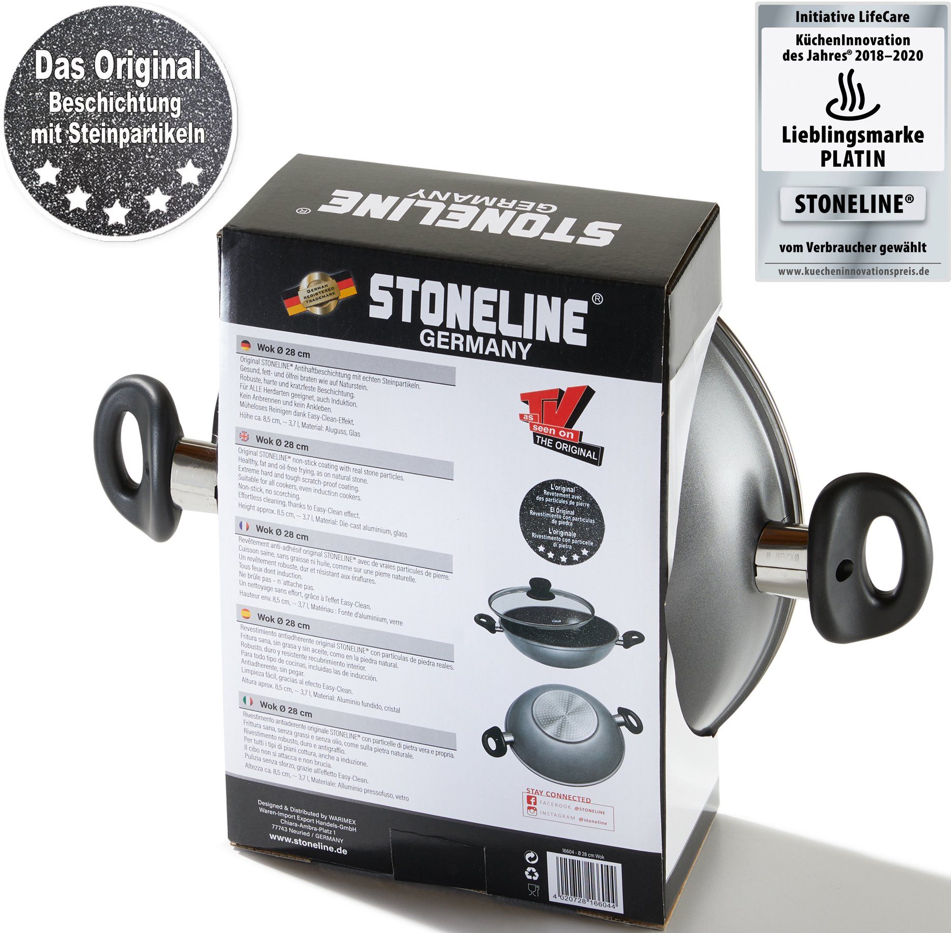 STONELINE Wok Ø 28 cm, inductie