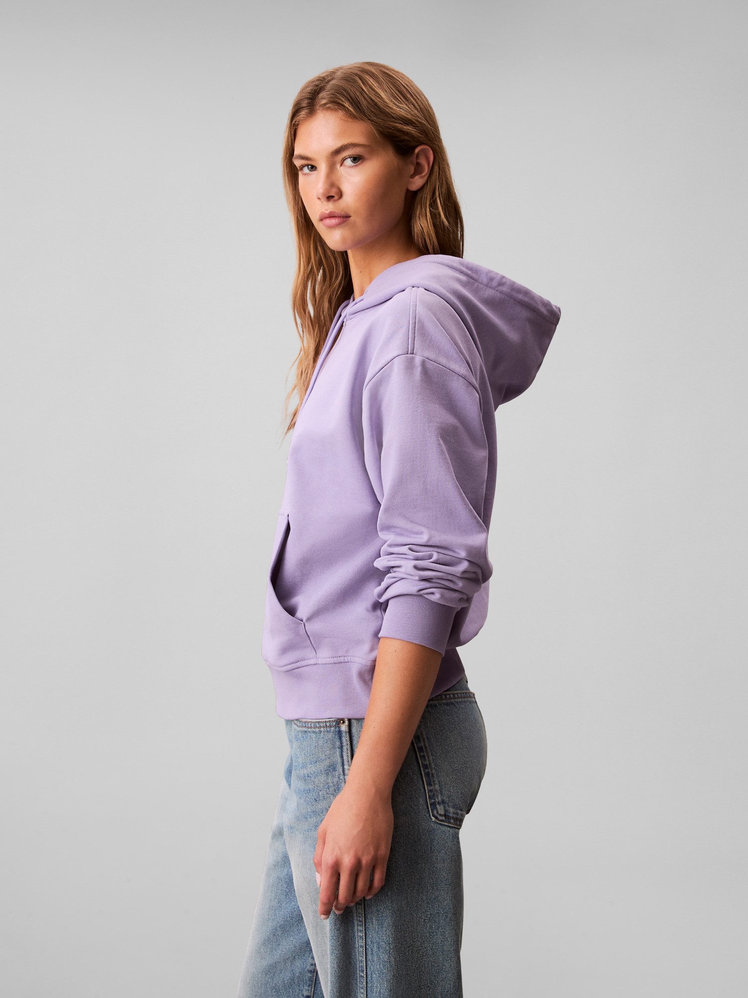 Calvin Klein Sweatshirt Capuchon met trekkoord, regular fit, logo-opdruk