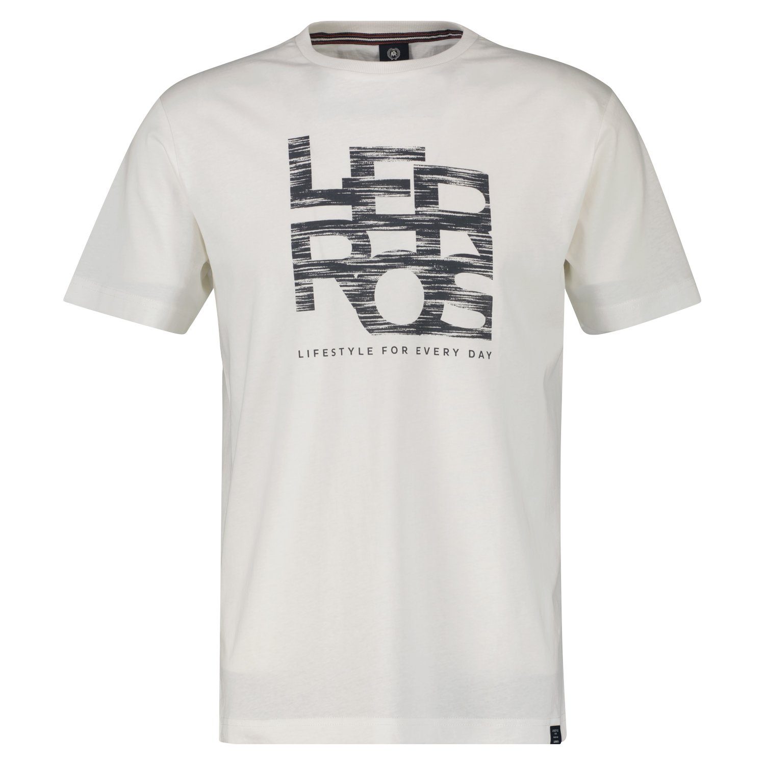 Lerros T-shirt met grote logo-frontprint