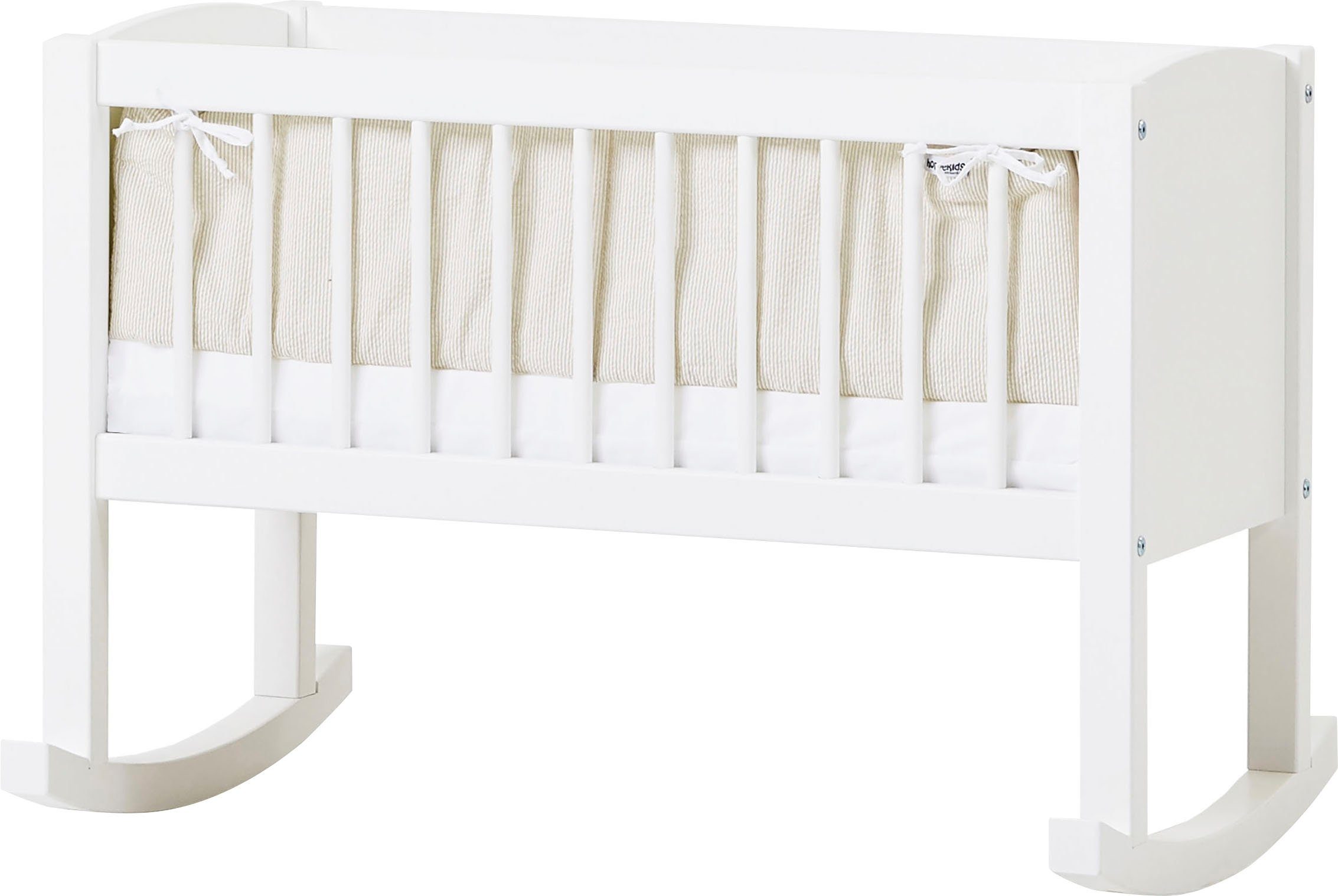 Hoppekids Wieg om te bouwen tot zitbank, naar keuze met matras & accessoires babybedden wit