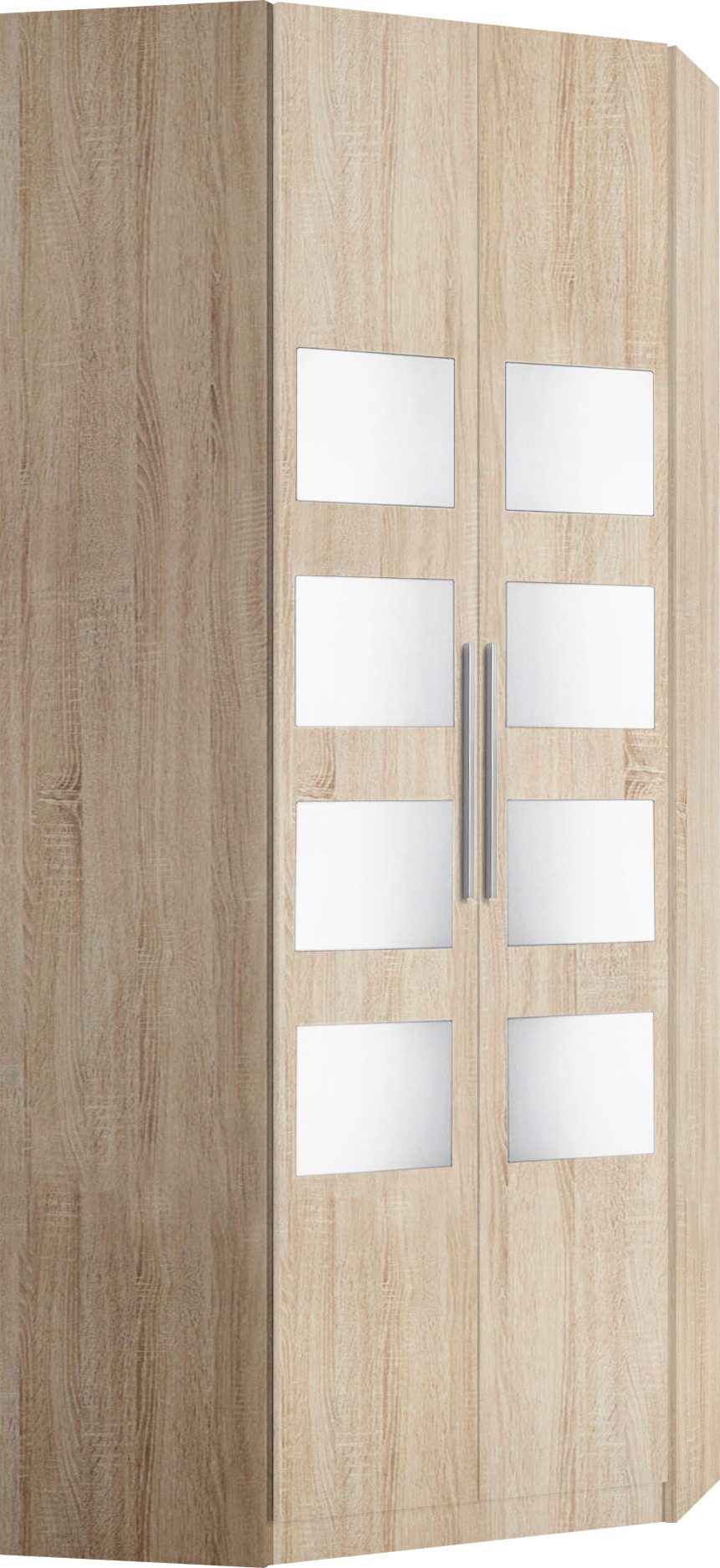 priess Hoekkledingkast Saragossa met 8 legplanken en 2 kledingstangen