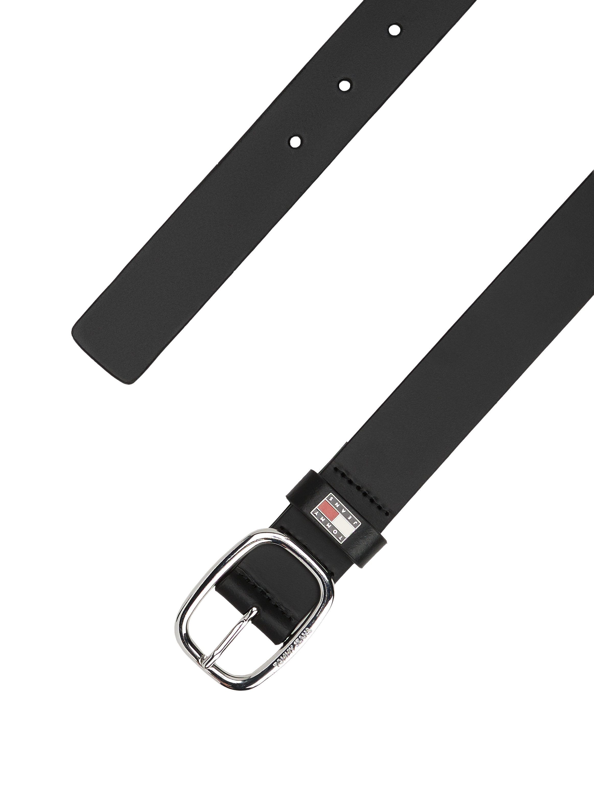 TOMMY JEANS Leren riem TJW OVAL 3.0 Ovale eenvoudig pin sluiting en logo op de sluiting