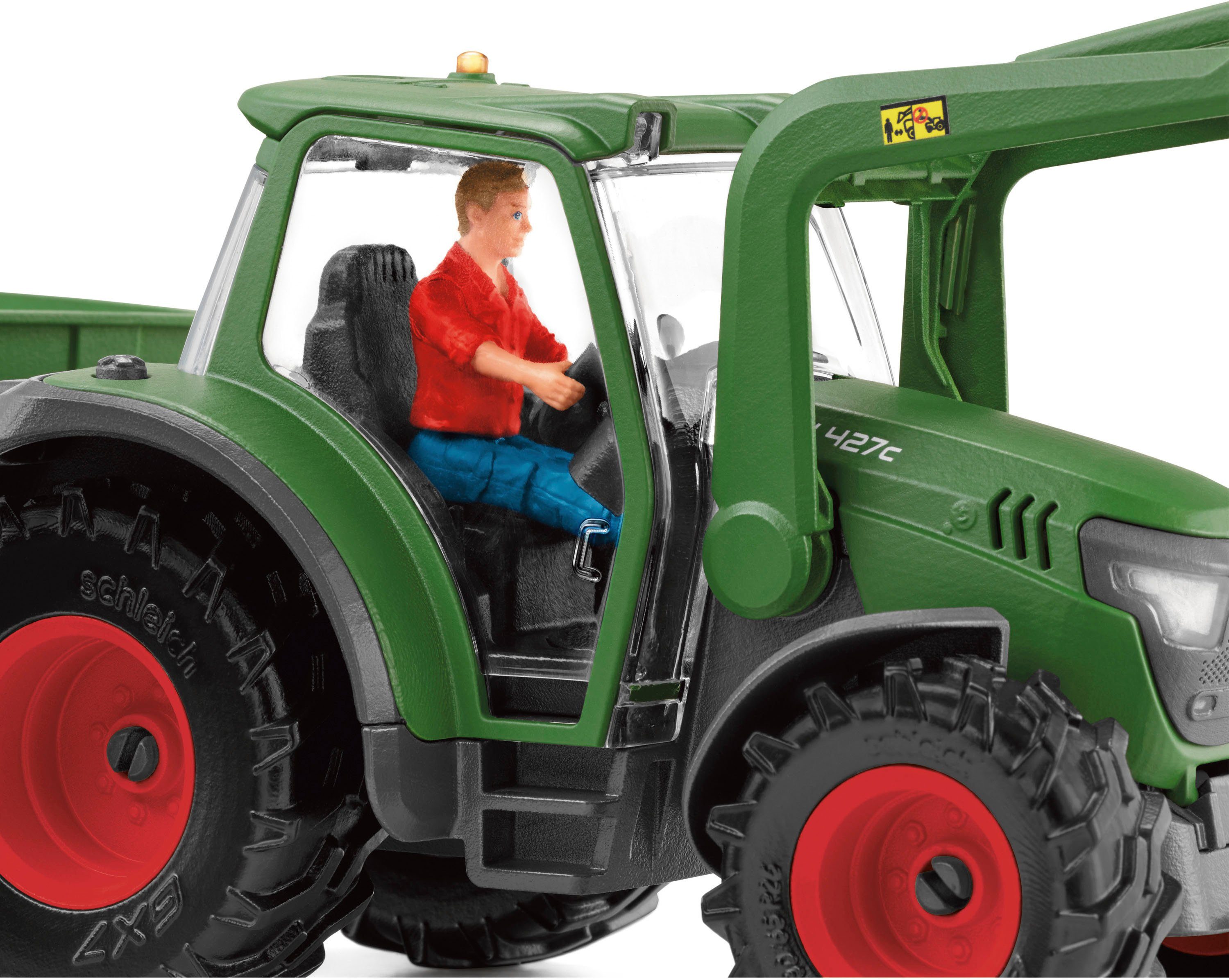 Schleich® Speelwereld FARM WORLD, Tractor met aanhangwagen (42608)