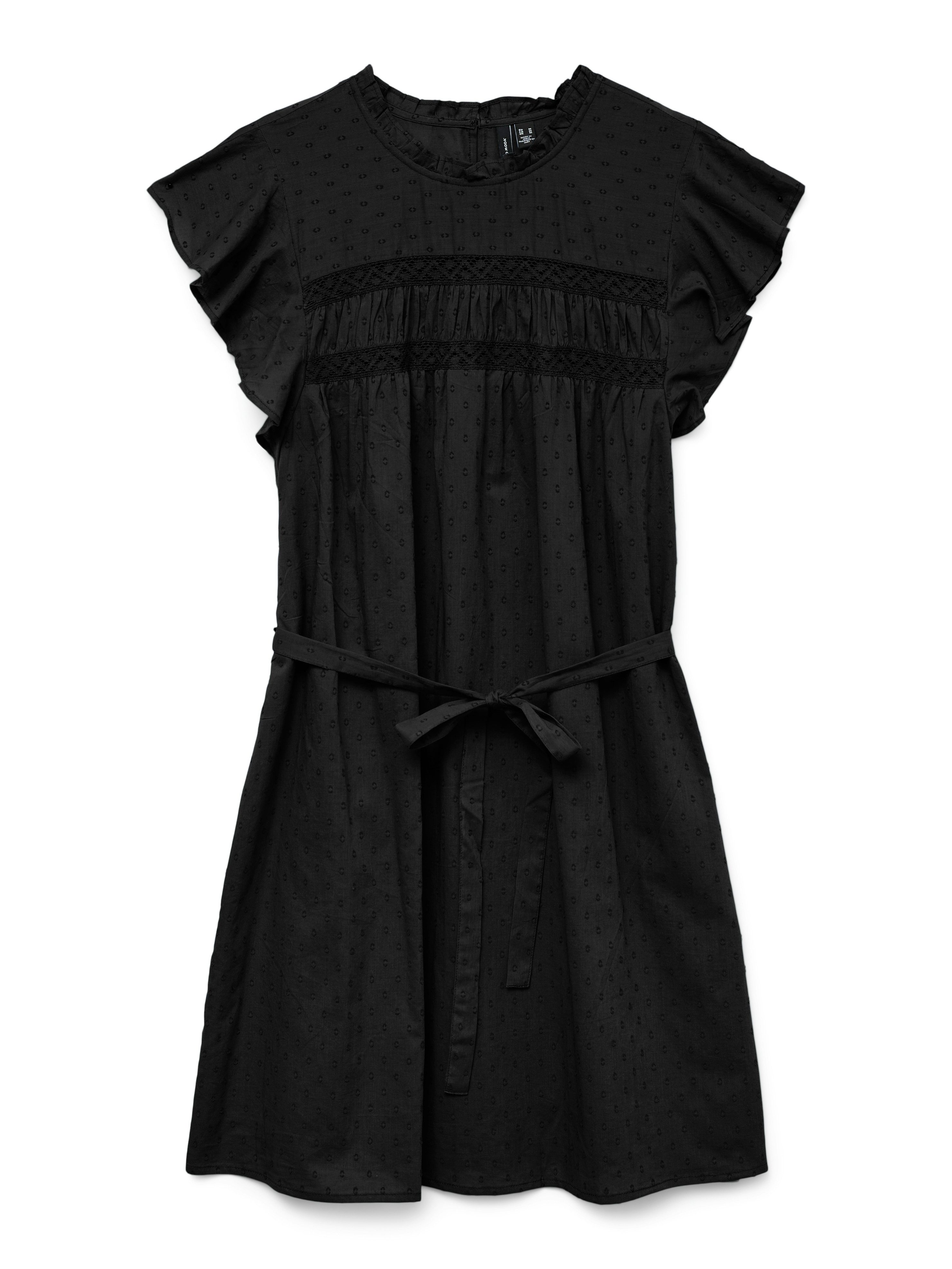 Vero Moda Mini-jurk VMTRINE SL SHORT LACE DRESS WVN GA NOOS