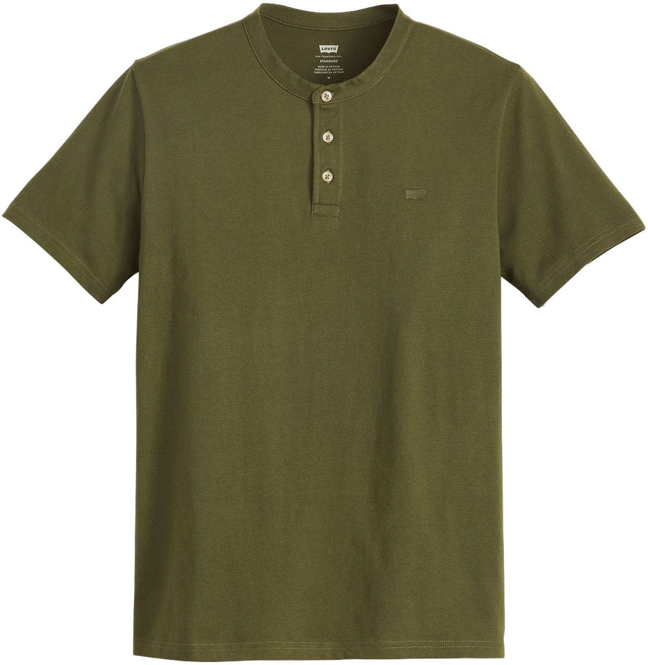 Levi's® Henleyshirt met geborduurd logo