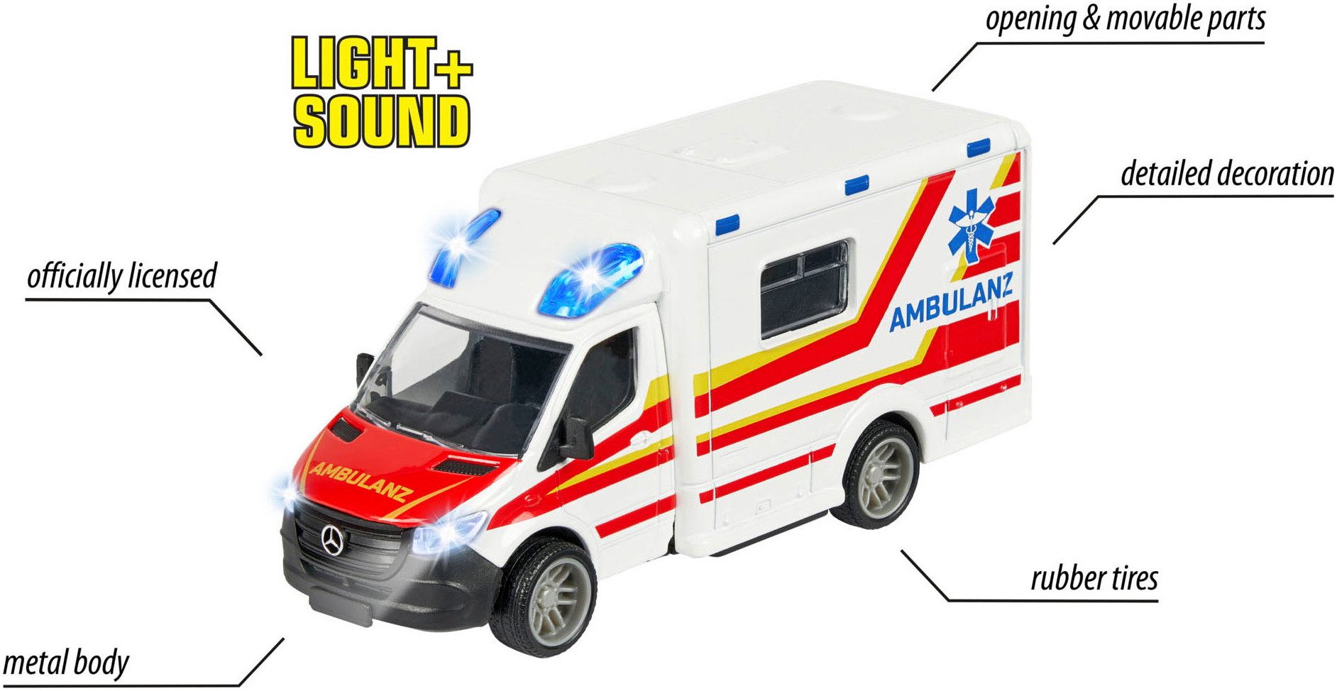 majORETTE Speelgoed-ambulance Mercedes-Benz Sprinter Ambulance