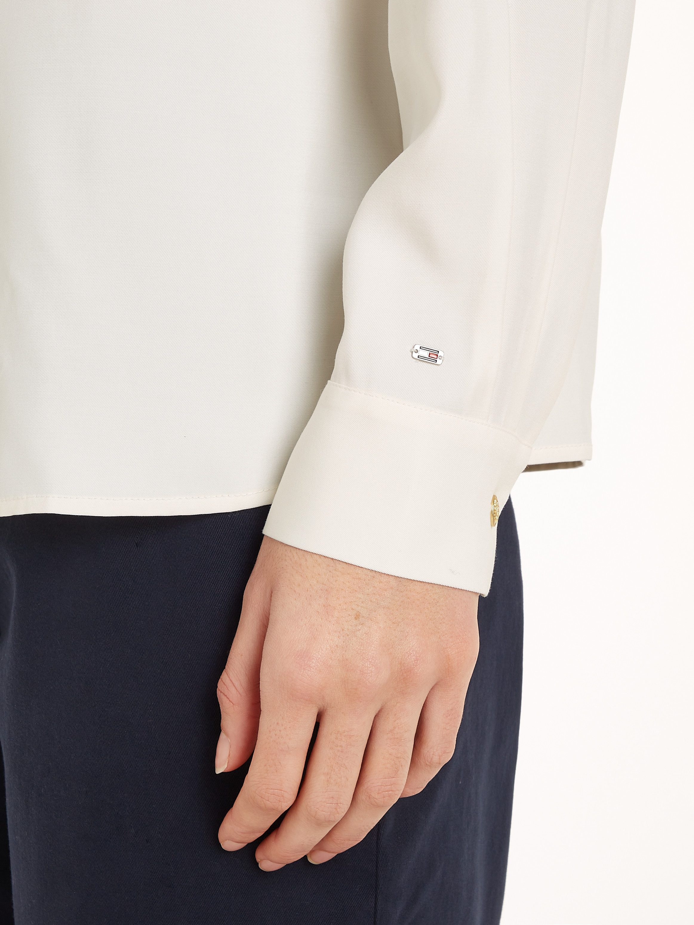 Tommy Hilfiger Blouse met lange mouwen met logovlag