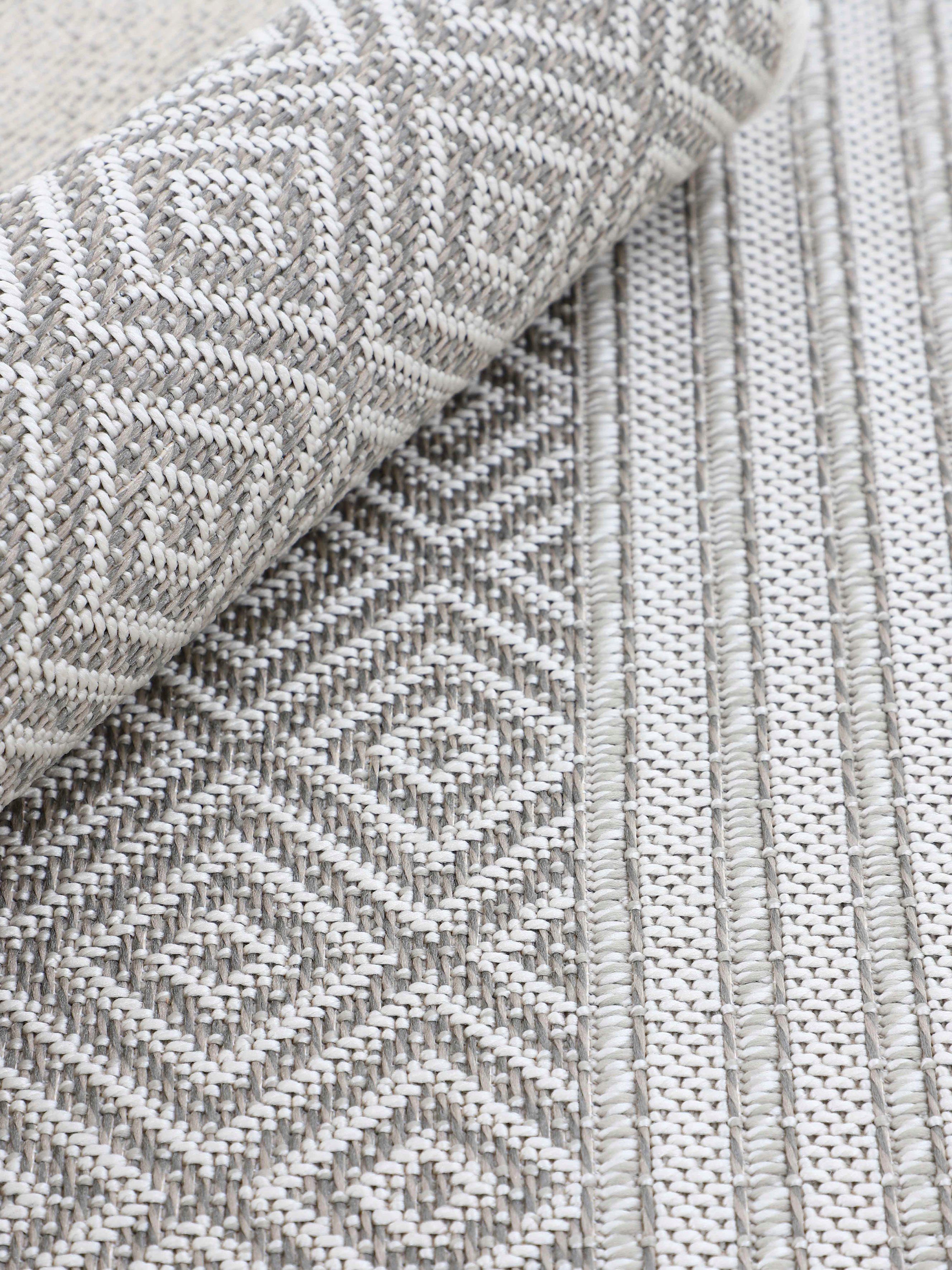 carpetfine Vloerkleed Boho 103 robust vlakweefsel, sisal look, uv-bestendig, buitenruimte