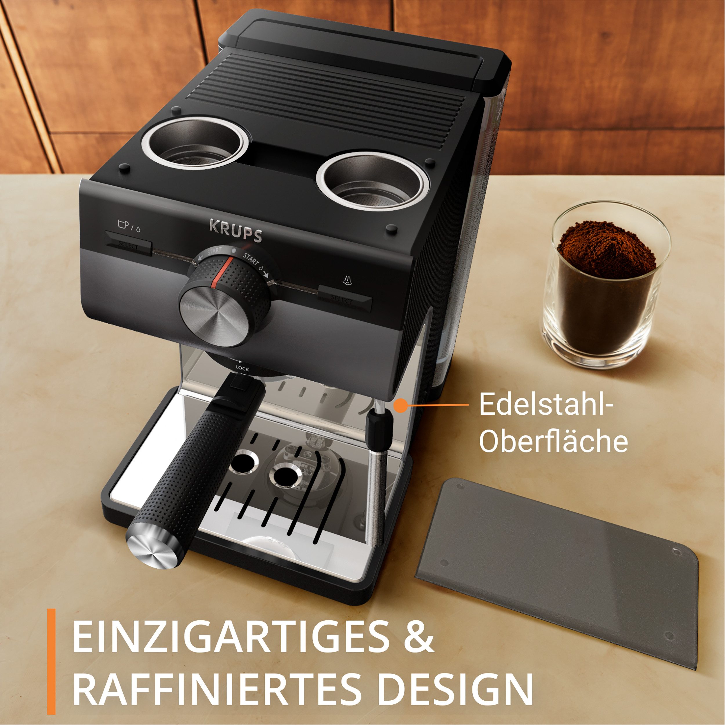 Krups Espressomachine XP384G Authentic+, Siebträger
