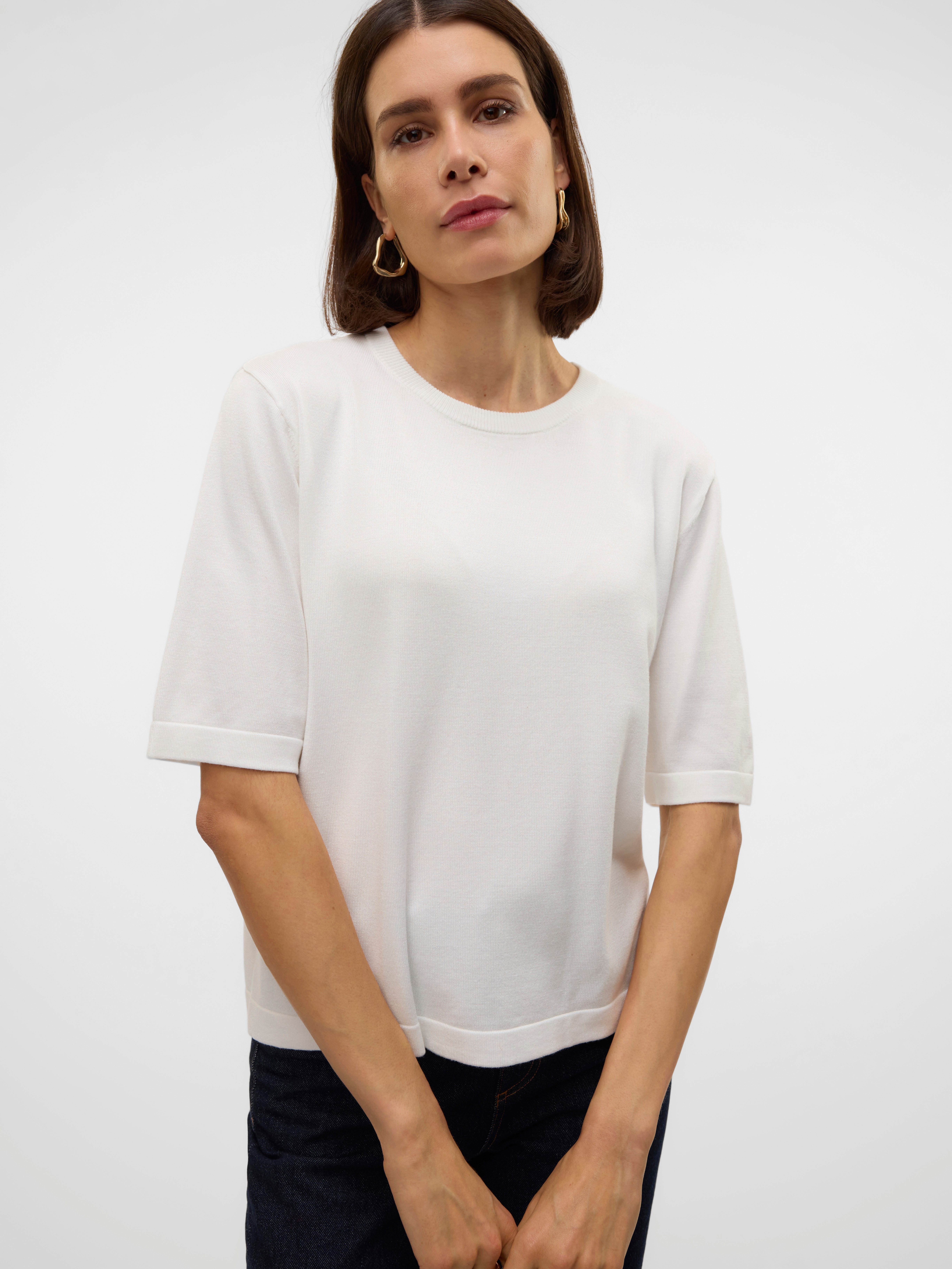 Vero Moda Trui met korte mouwen VMSILJE 2/4 O-NCK OVERSIZE PULL GA NOOS