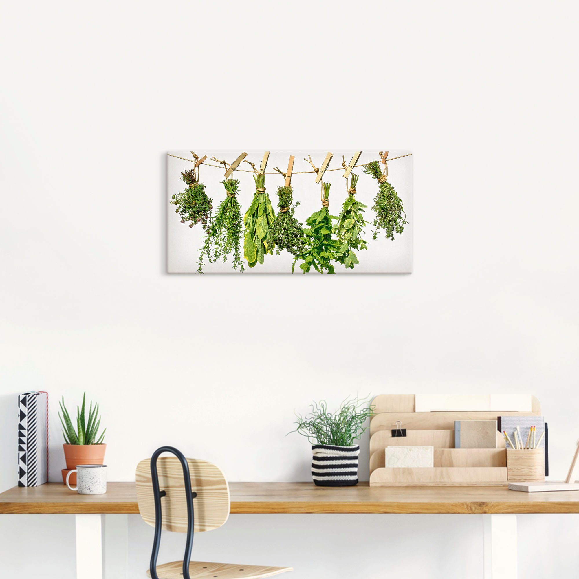Artland Artprint Kruiden als artprint van aluminium, artprint voor buiten, artprint op linnen, poster, muursticker