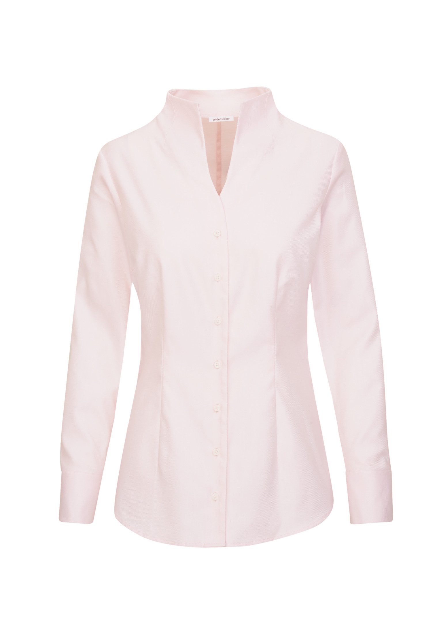 seidensticker Klassieke blouse Zwarte roos Lange mouwen kraag uni