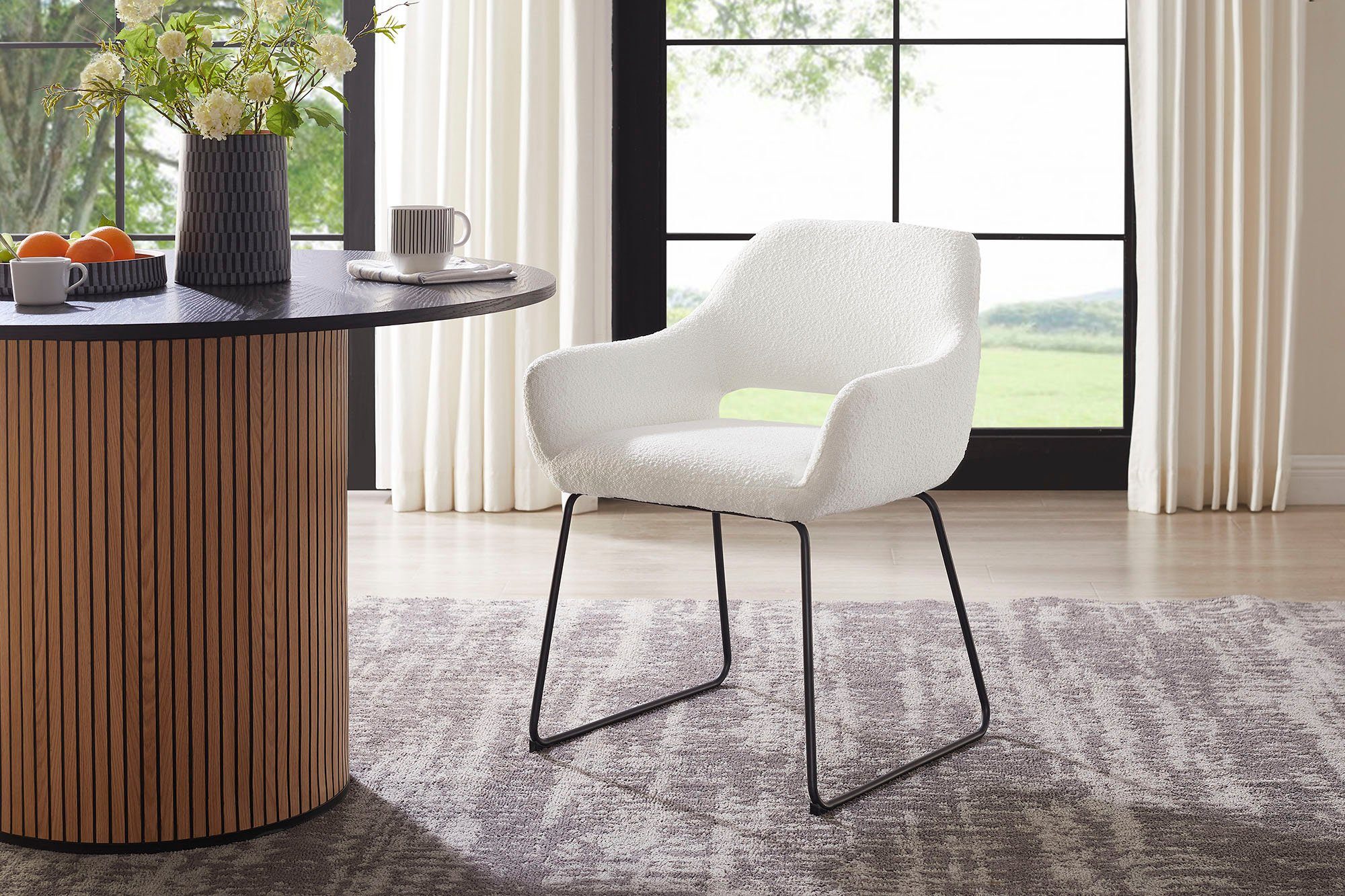 SalesFever Stoel met armleuningen Comfortabele eetkamerstoel met stijl