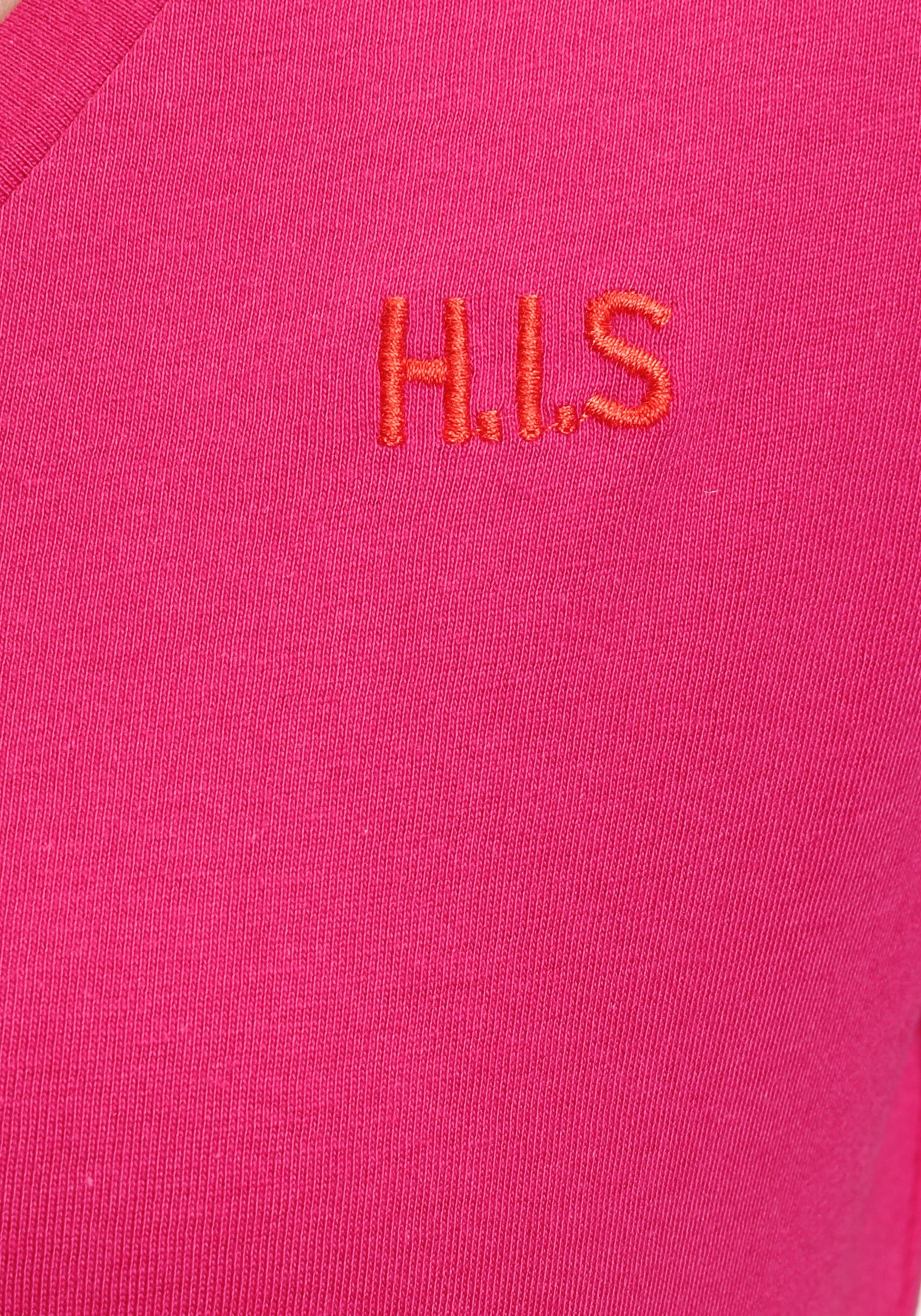 H.I.S T-shirt Essential basics heup-lange pasvorm, figuuraccentuerende snit, van 100% katoen (Set van 3)