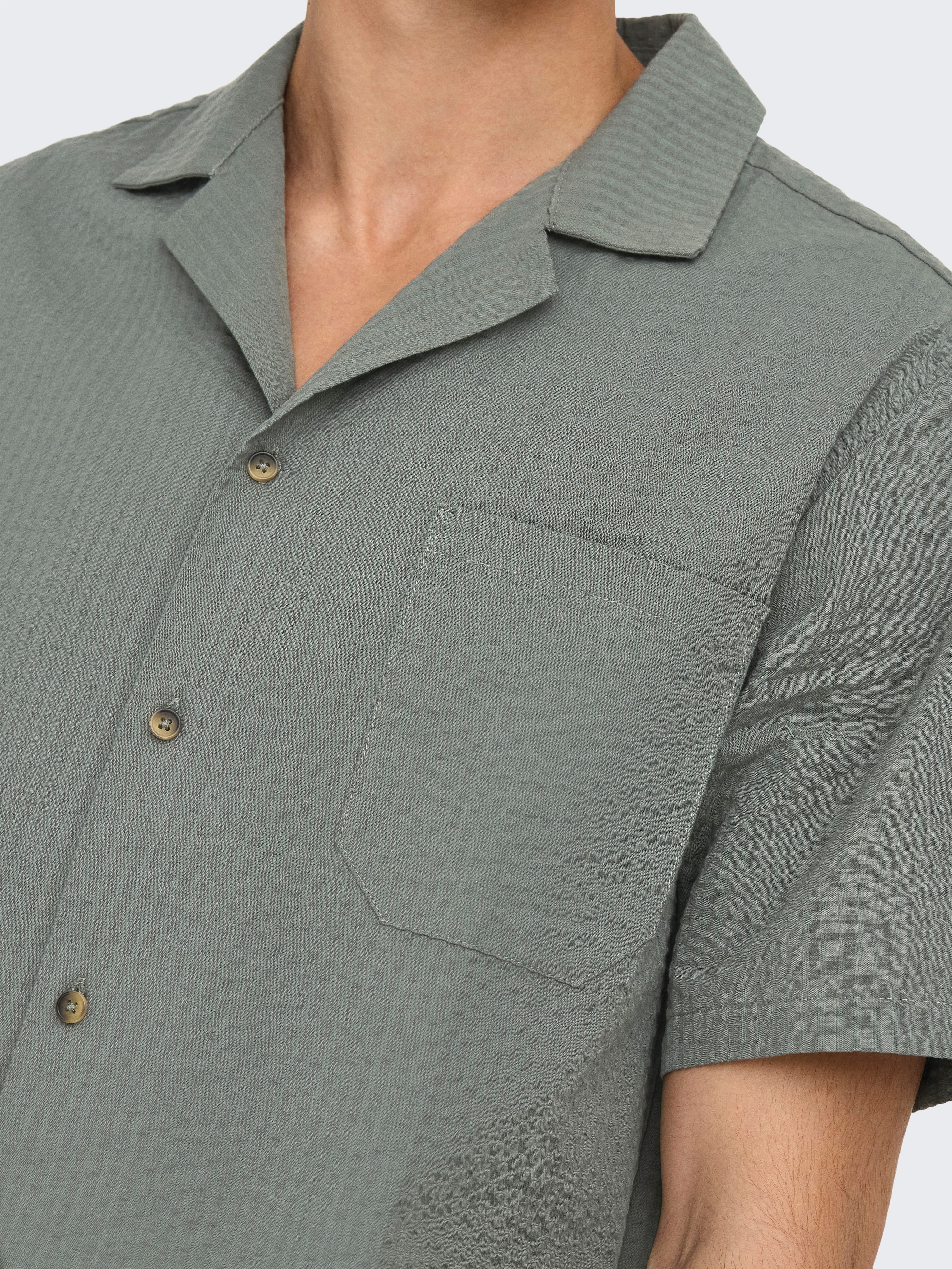ONLY & SONS Overhemd met korte mouwen ONSEYE RESORT SEERS 0009 SHIRT NOOS