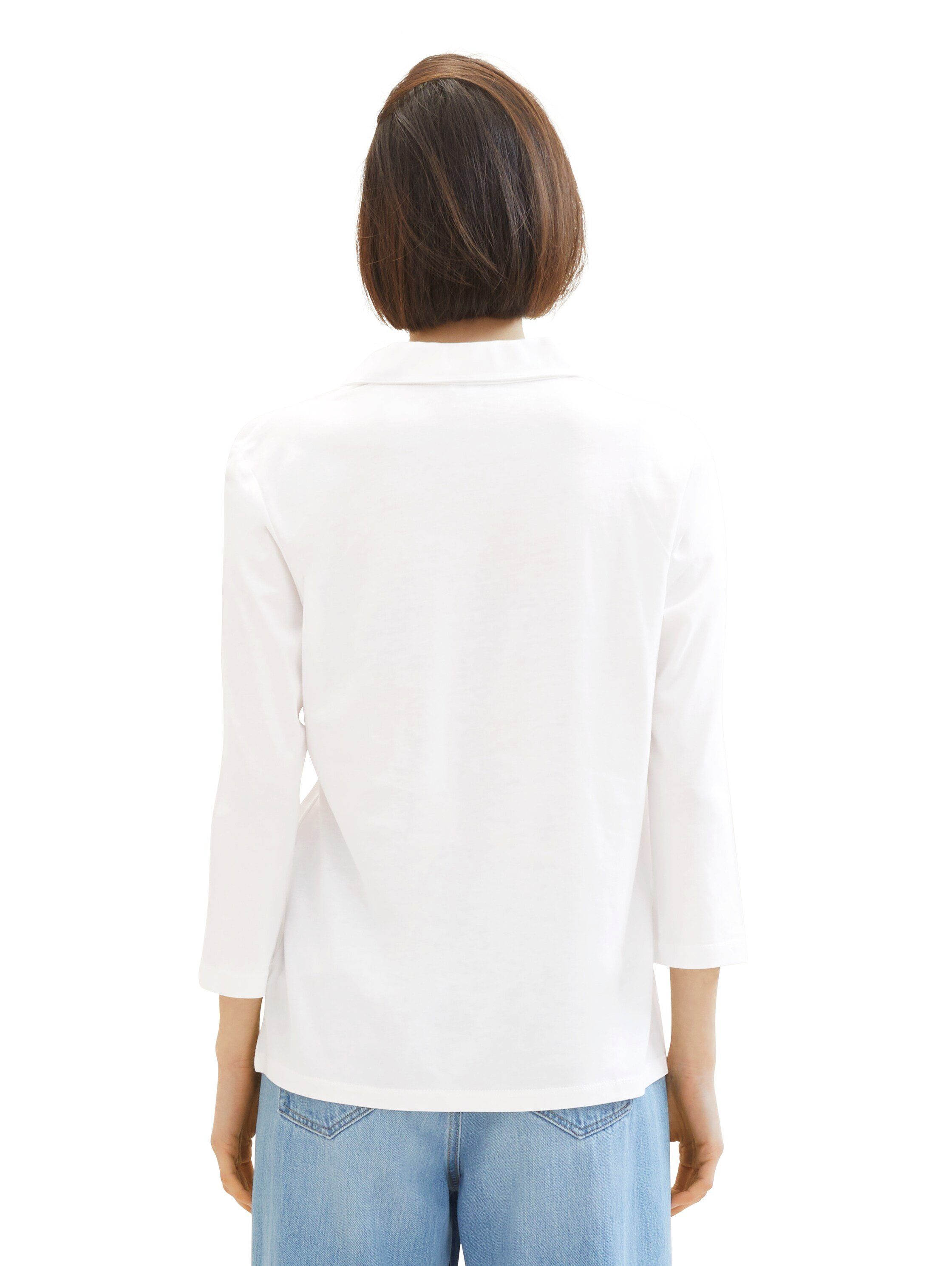 Tom Tailor Shirt met lange mouwen met een polokraag