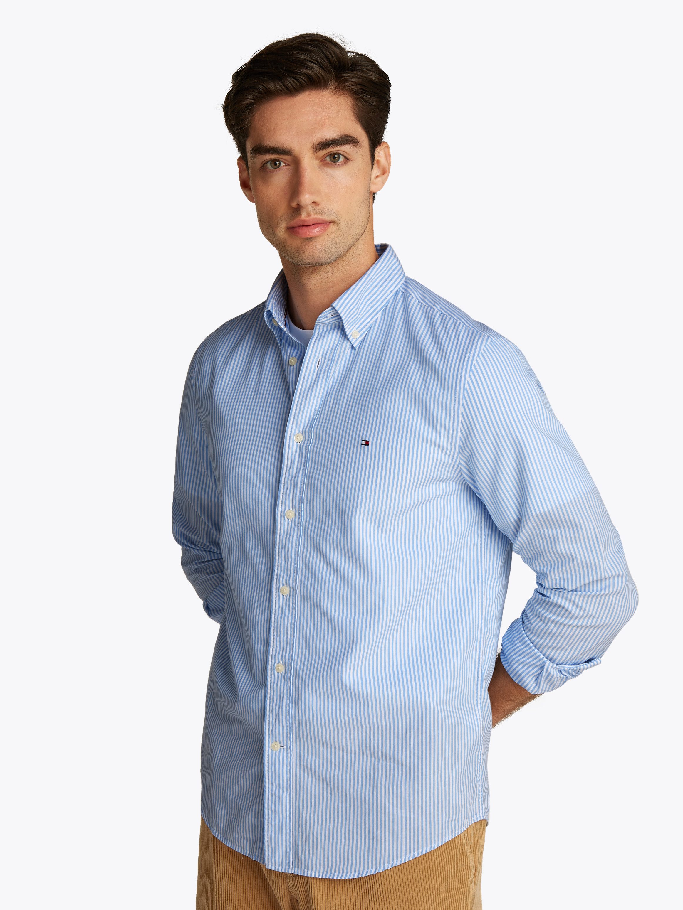Tommy Hilfiger Overhemd met lange mouwen FLEX POPLIN CLASSIC STP RF SHIRT