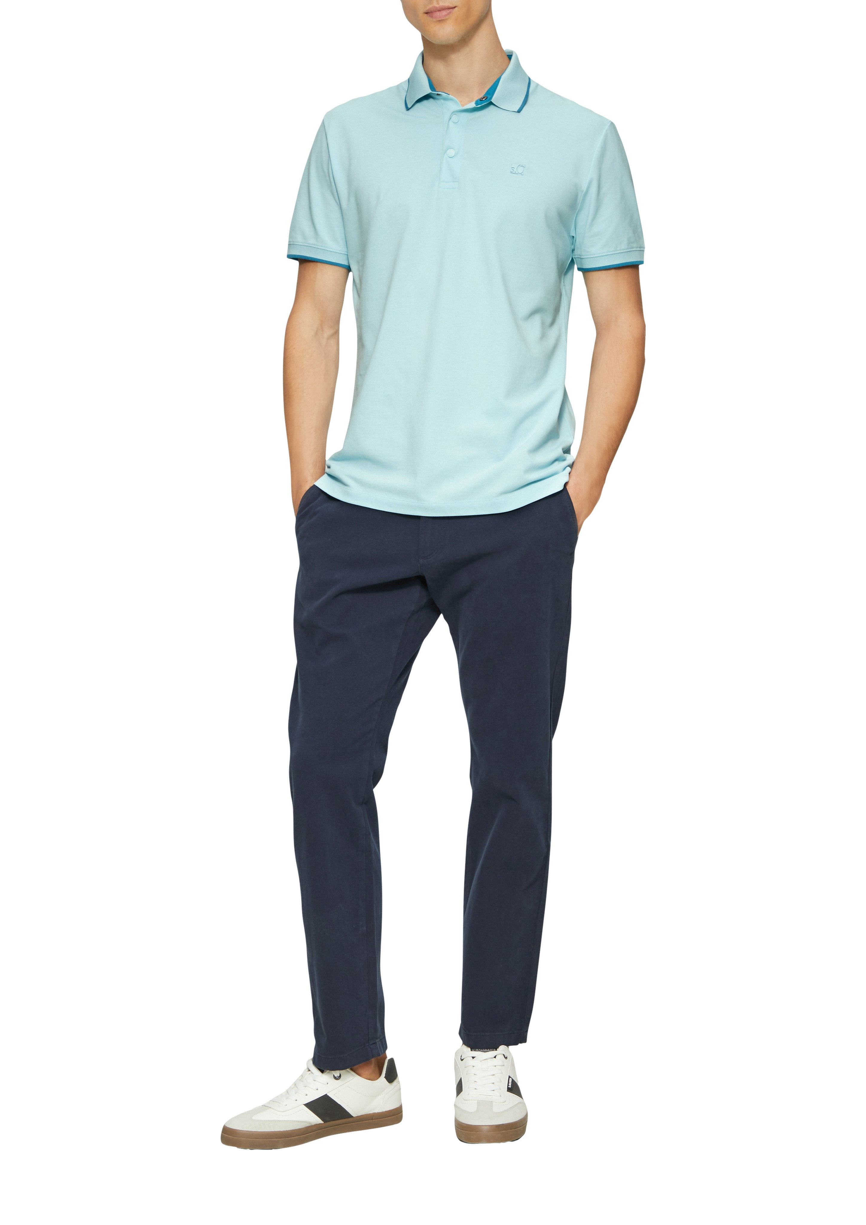 s.Oliver Poloshirt met contrastdetails