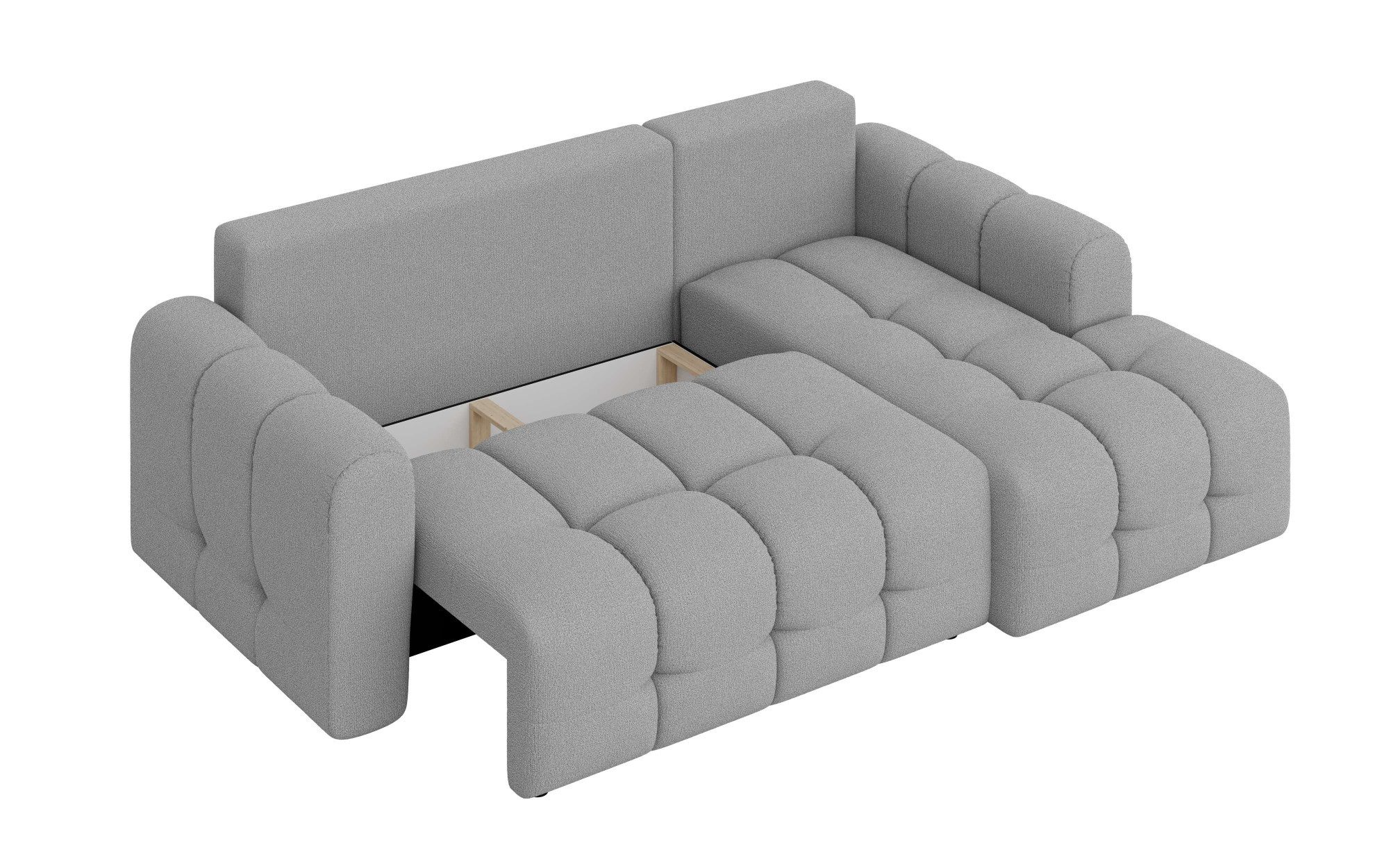 INOSIGN Hoekbank Manilla, optioneel met bedfunctie, B/D/H 265/170/91 cm L-vorm met recamiere rechts/links bestelbaar, golfondersteuning