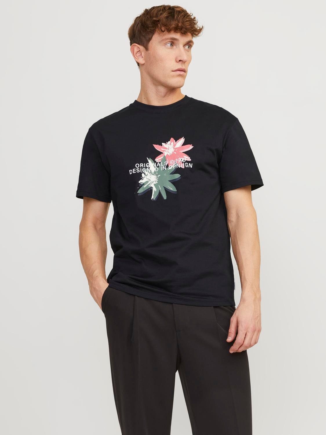 JACK & JONES ORIGINALS T-shirt JORTAMPA met printopdruk laurel wreath