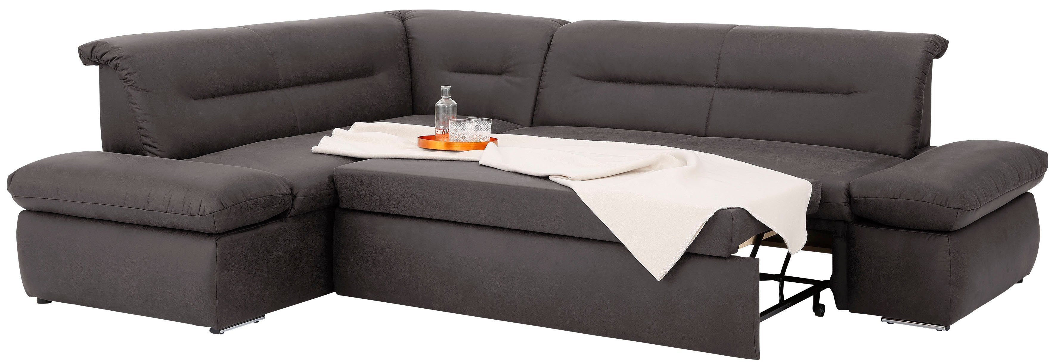 INOSIGN Hoekbank Avesa L-vorm Naar keuze met arm- en slaapfunctie, bxdxh: 275x211x80 cm
