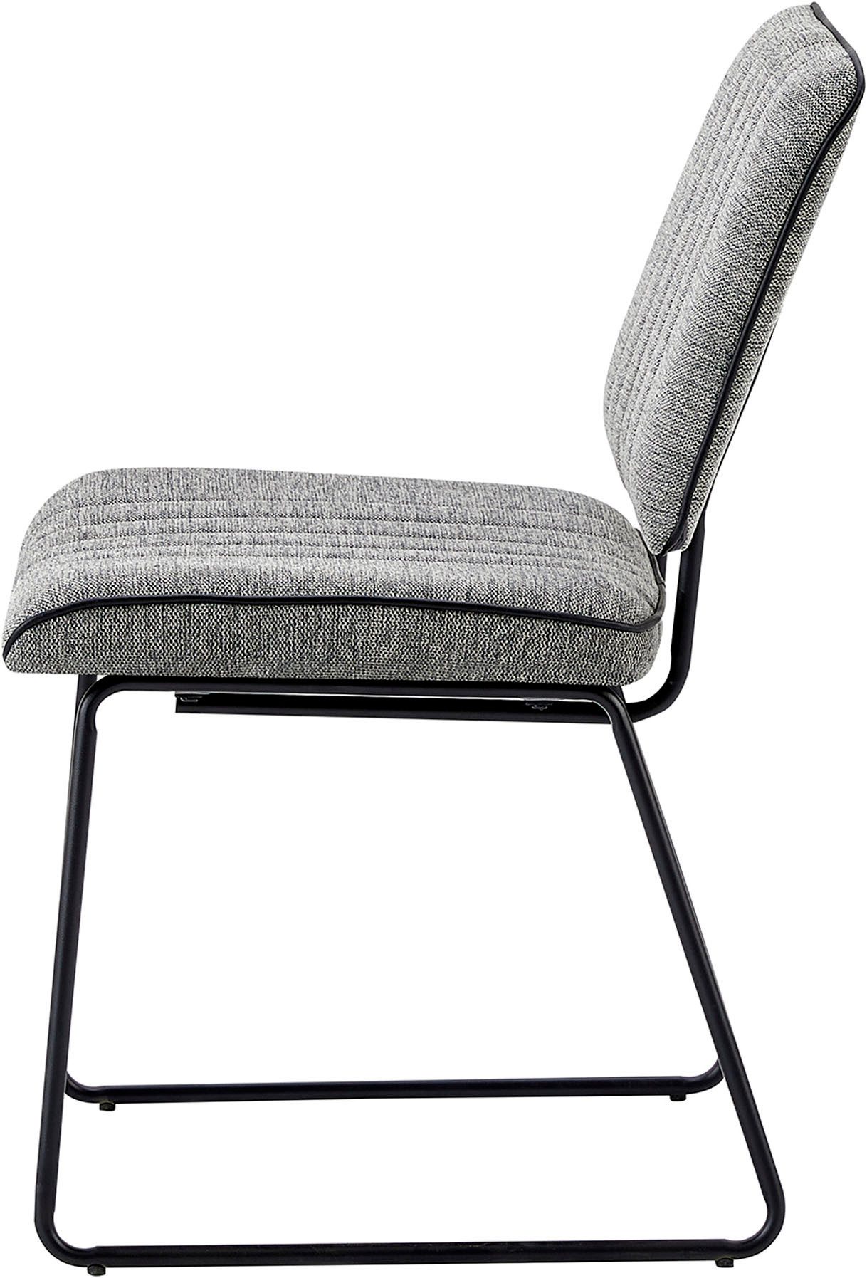 byLIVING Stoel met beugelpoten Liam 4-delige set moderne stoel in praktische 4-set met metalen frame (set, 4 stuks)