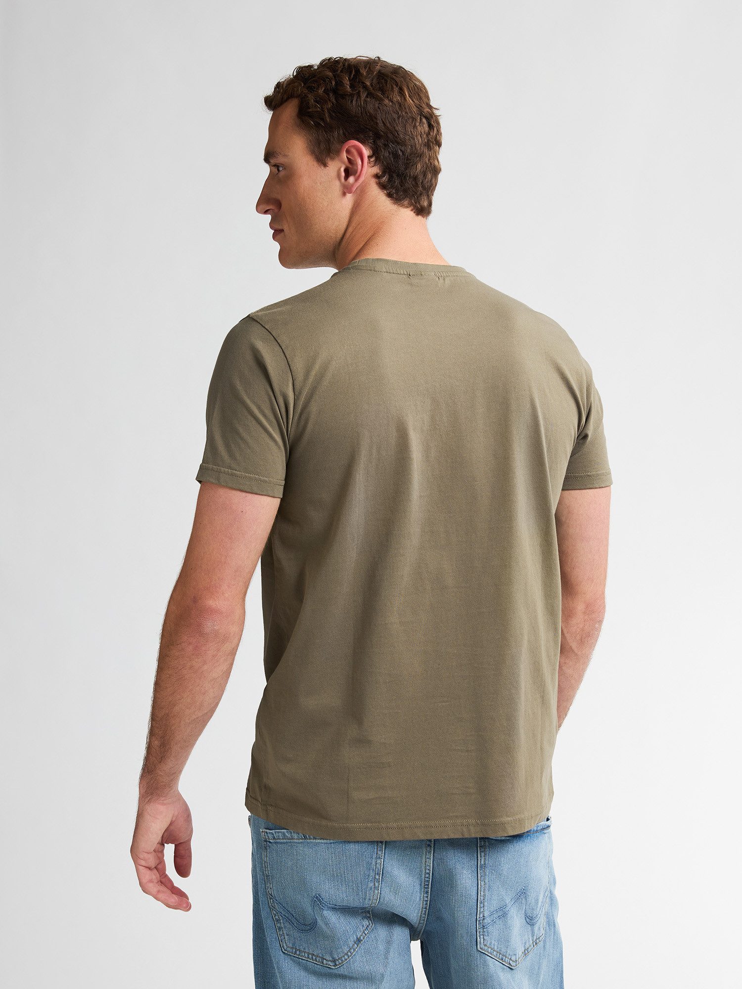Petrol Industries Shirt met ronde hals met geborduurd logo