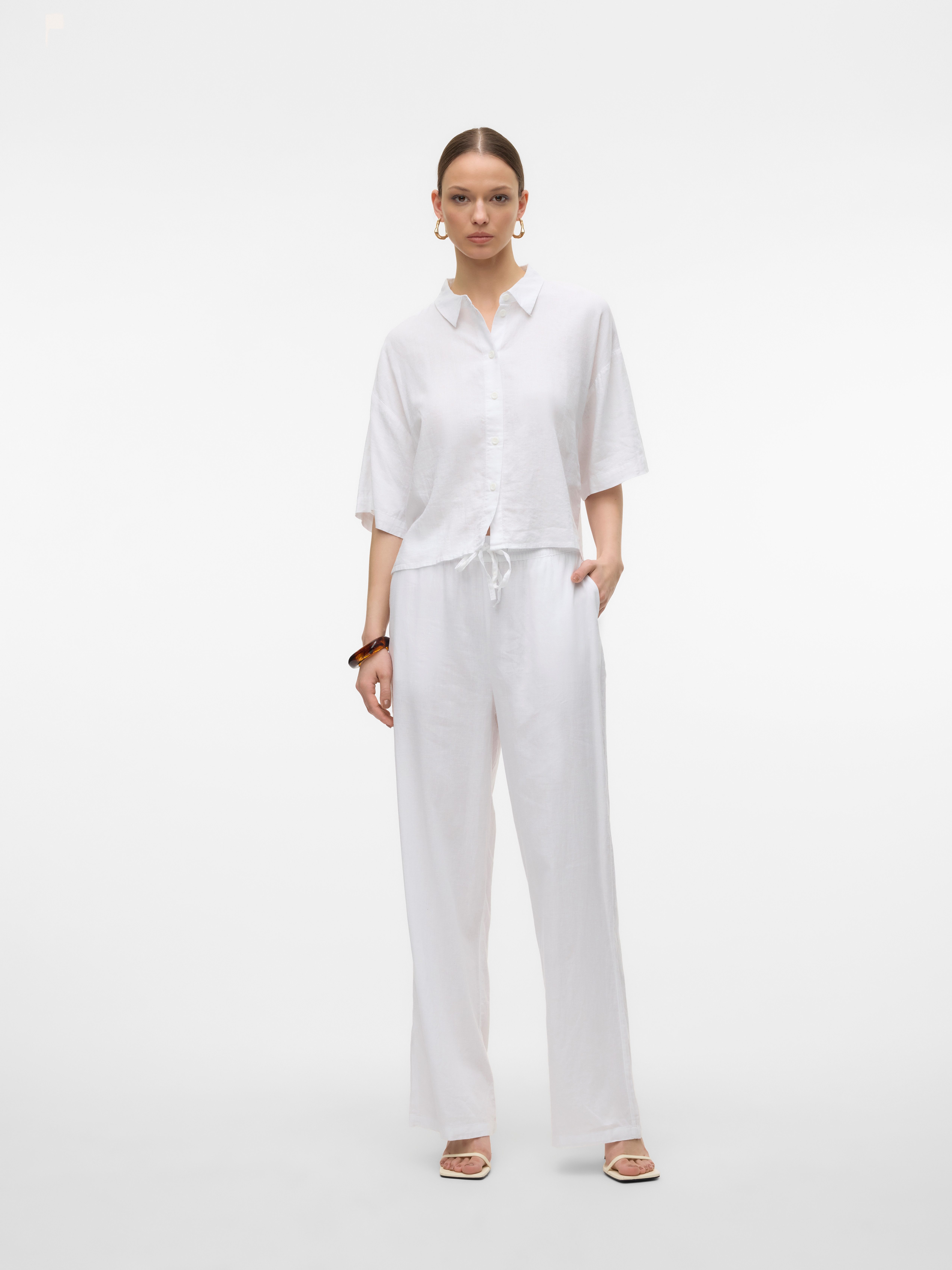 Vero Moda Comfortbroek VMLINN LINEN PANTS WVN NOOS