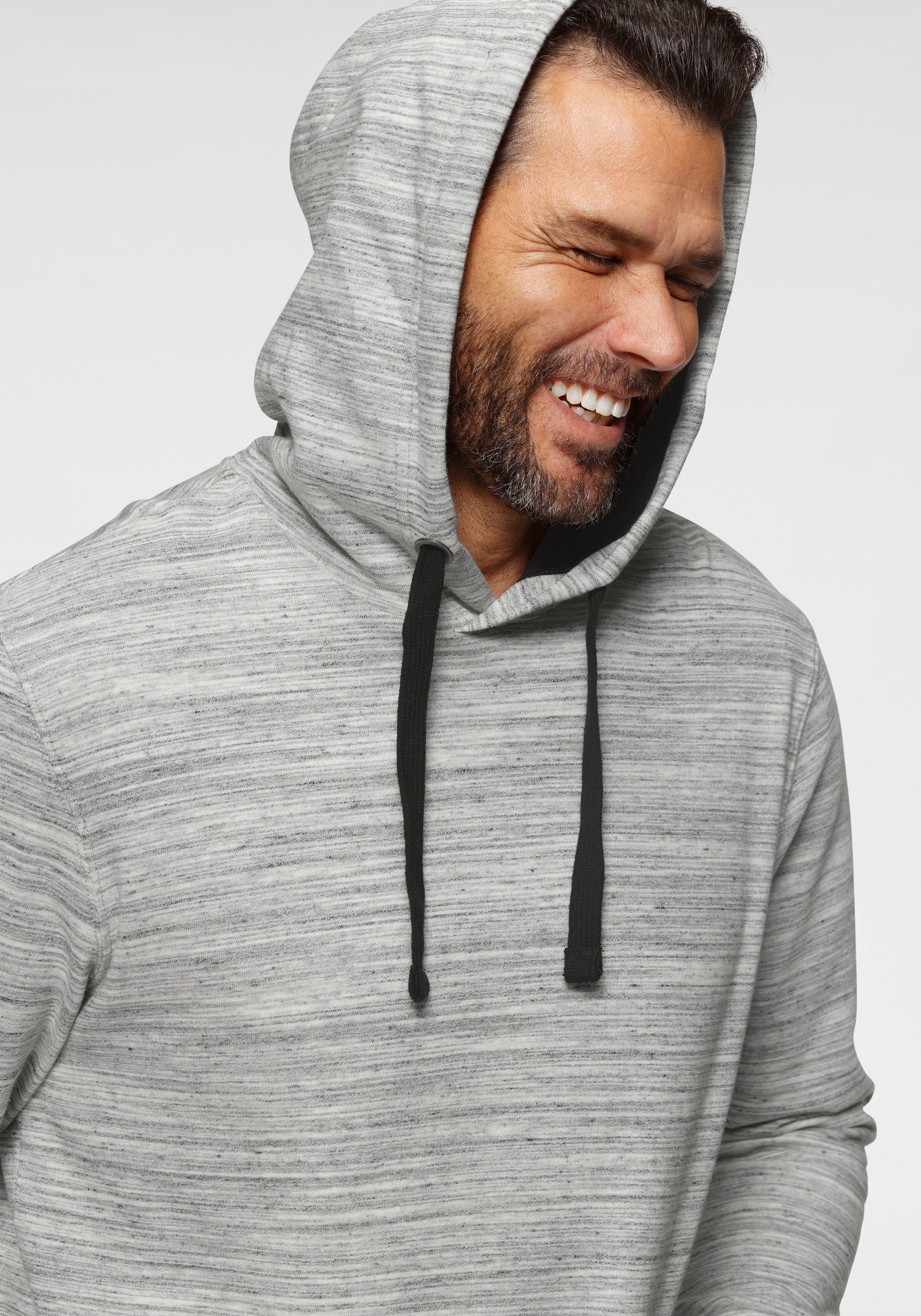 Man's World Hoodie Lange mouwen, met ribboordjes, met capuchon en koorden