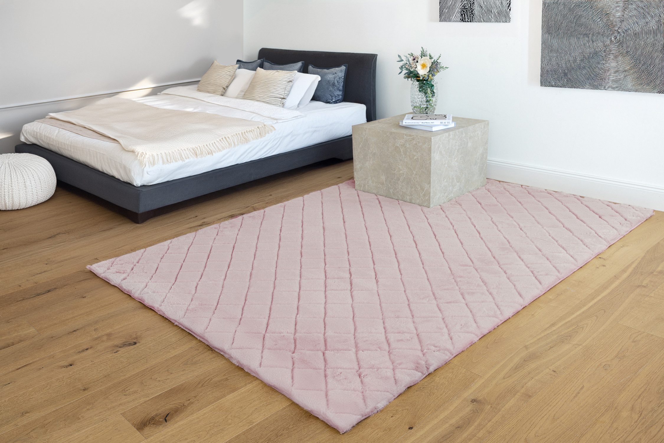 Padiro Vloerkleed Imala 125 Bijzonder zachte grip, pluizig, geperst patroon
