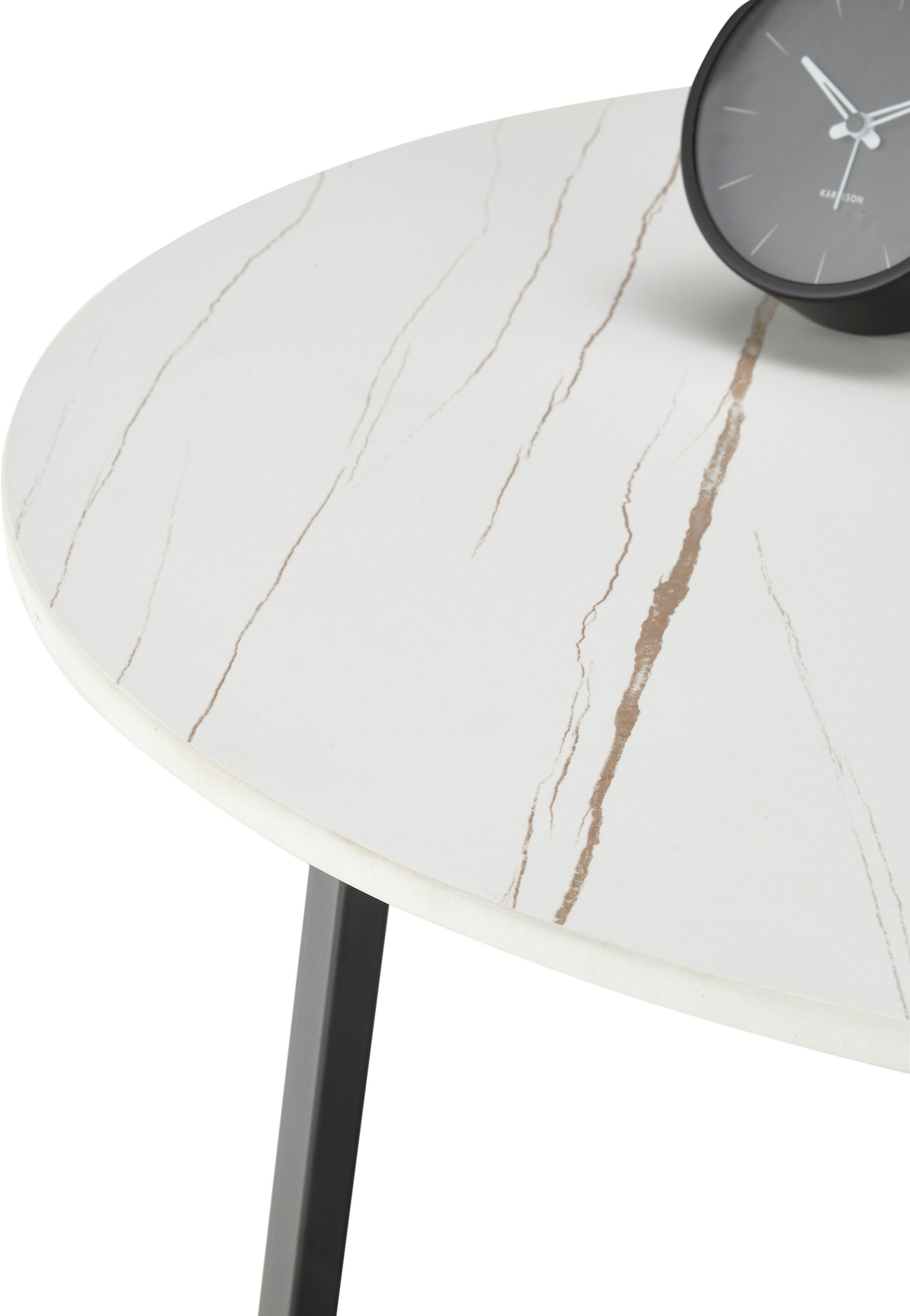 Stolkom Salontafel Jason 2-delig set keramiek wit en zwart