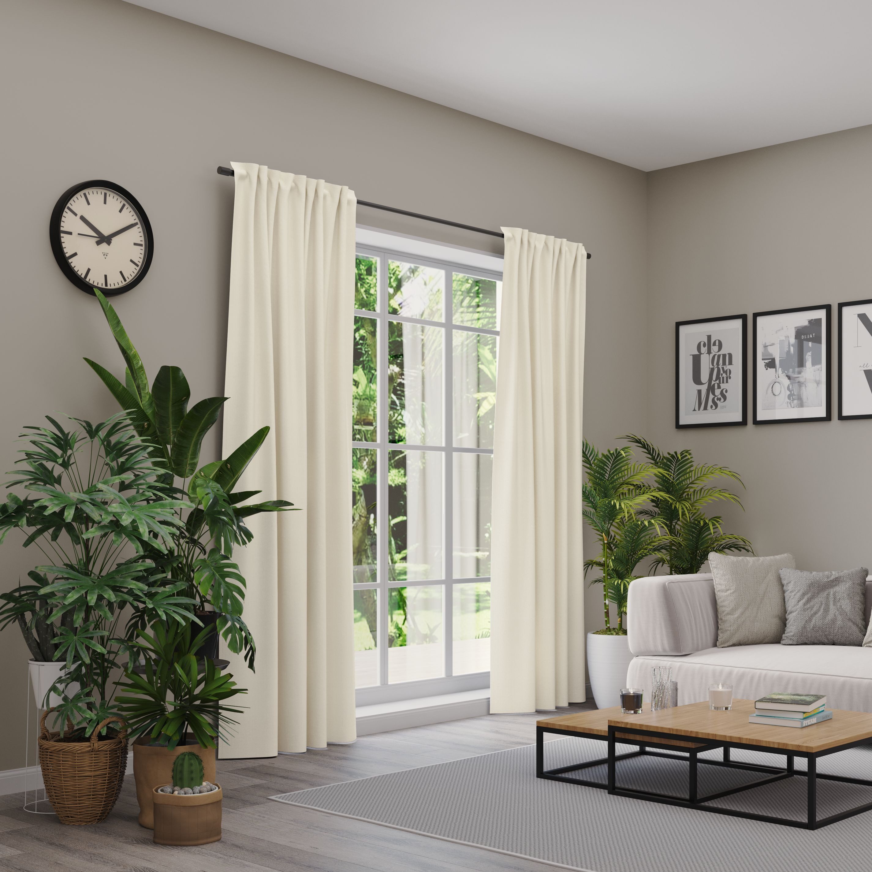 Neutex for you! Gordijn Linessa Sjaal met verborgen lussen, breedte 137 cm, op maat (1 stuk)