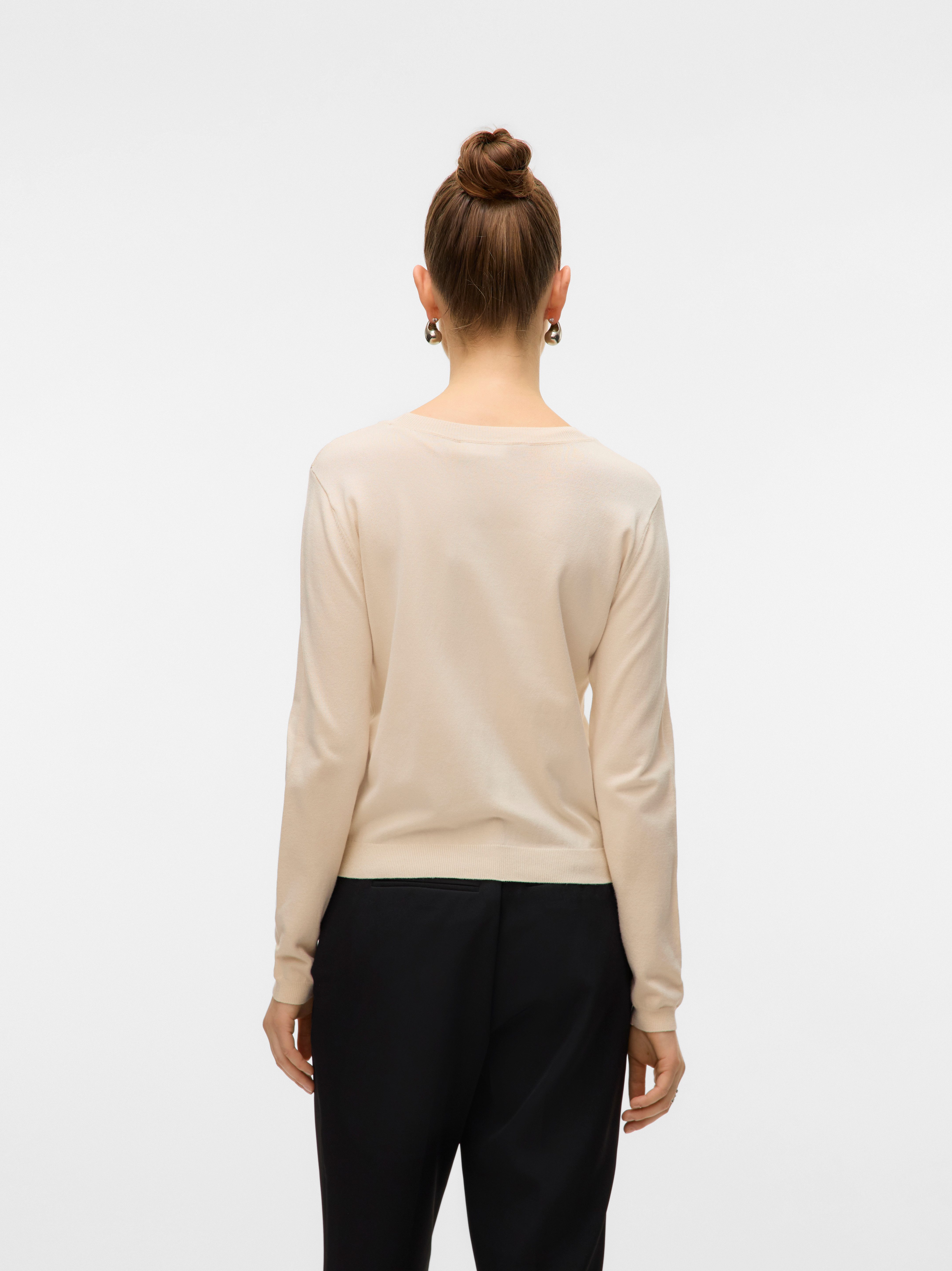 Vero Moda Trui met ronde hals VMGLORY PEARL LS O-NECK PULLOVER BOO