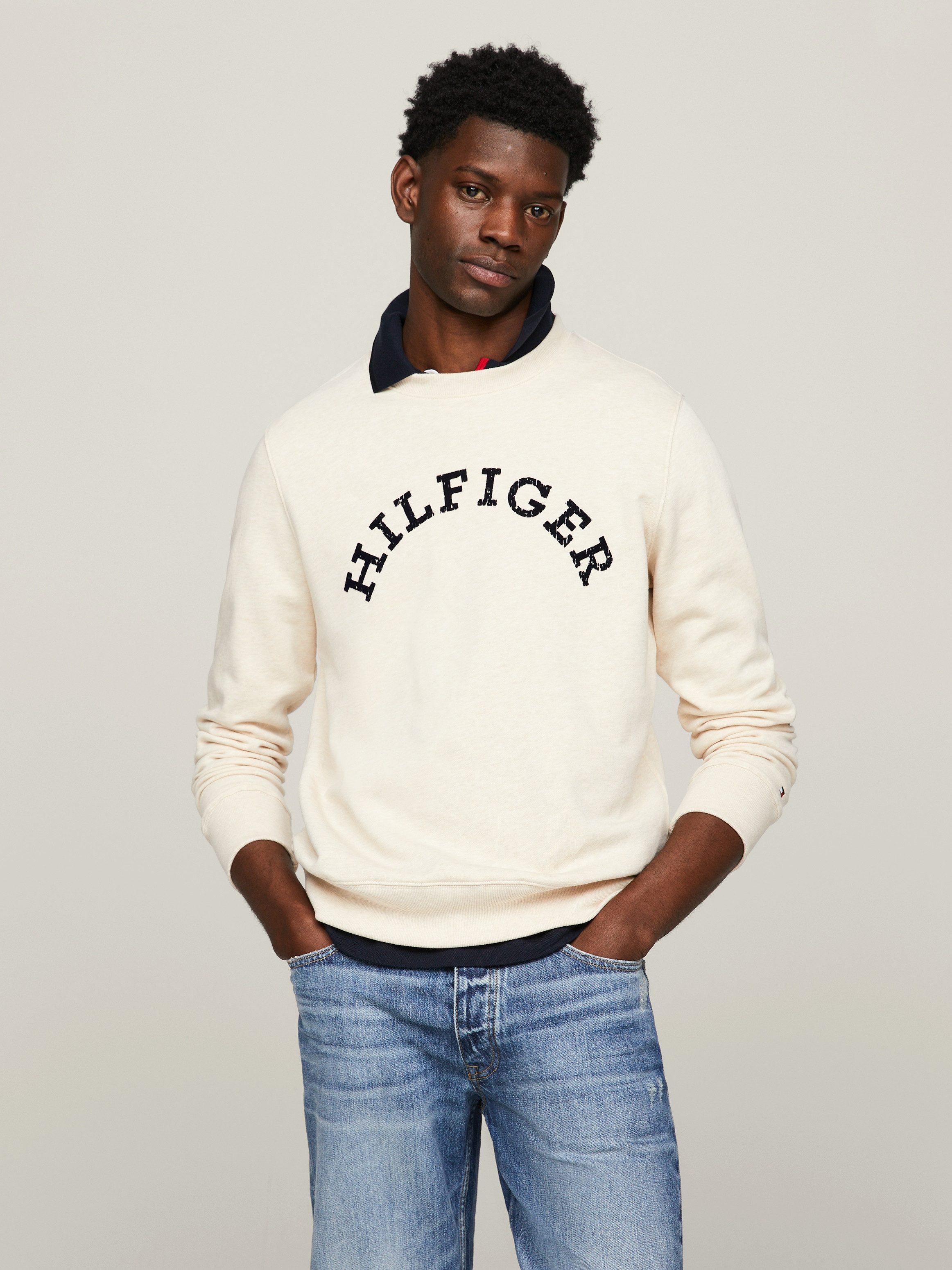 Tommy Hilfiger Sweatshirt HILFIGER ARCHED HTR SWEATSHIRT