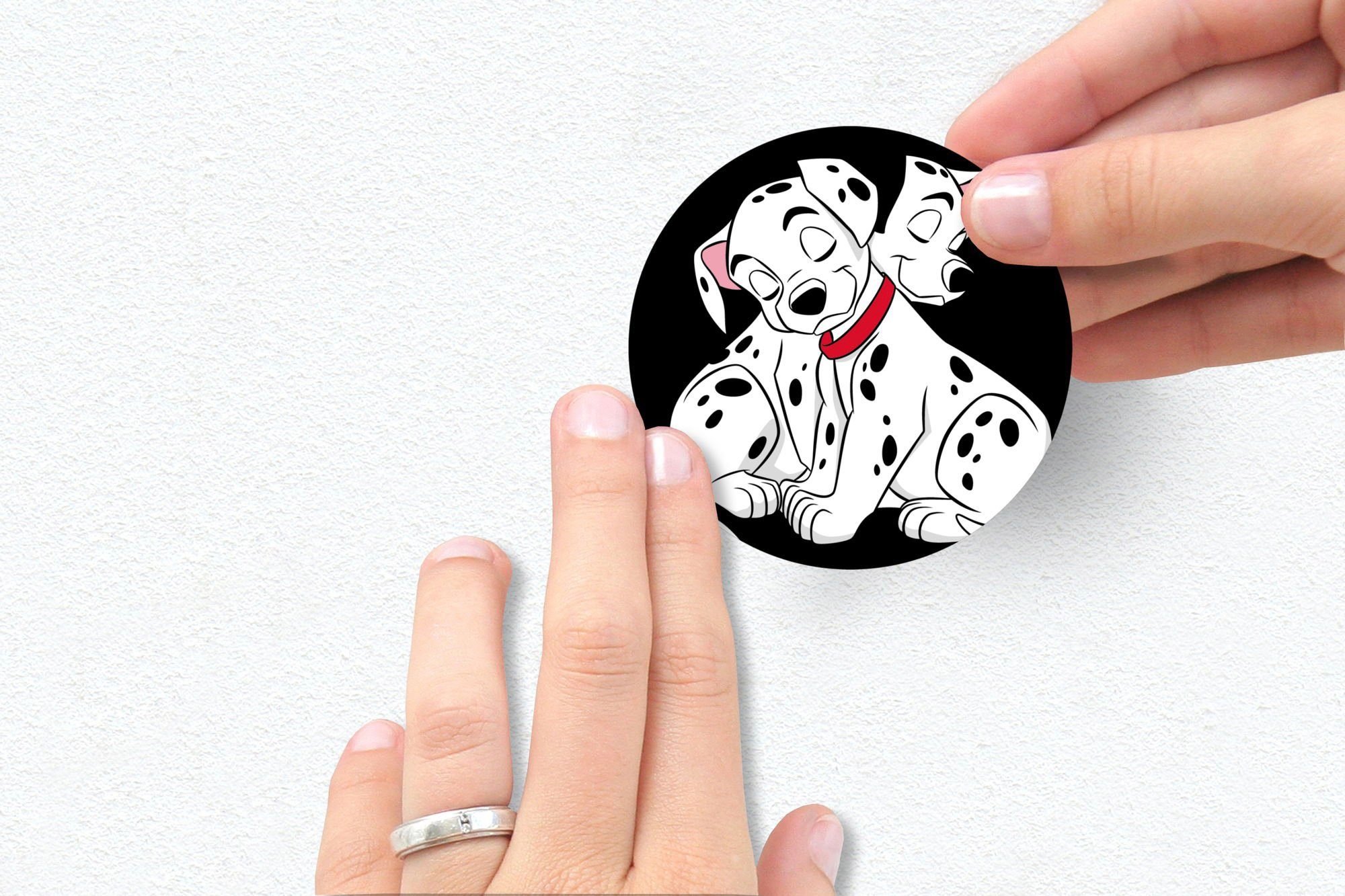 Komar Wandfolie 101 Dalmatiner Dots - afm. 50 x 70 cm zelfklevend, wandstickers, kinderkamer (44-delig)