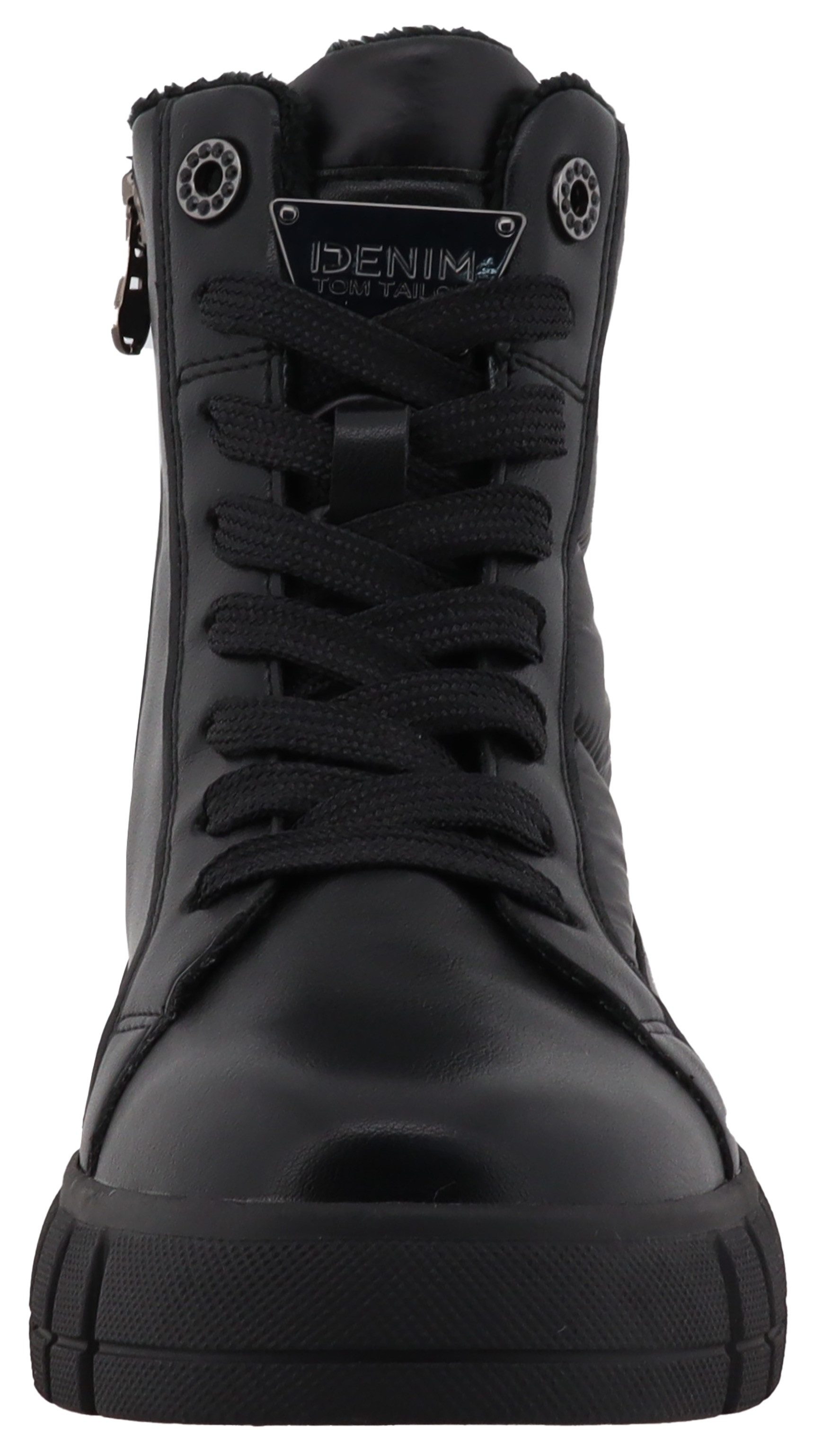 Tom Tailor Veterschoenen sleehak, plateau, veterschoen met mooie decoratieve stiksels