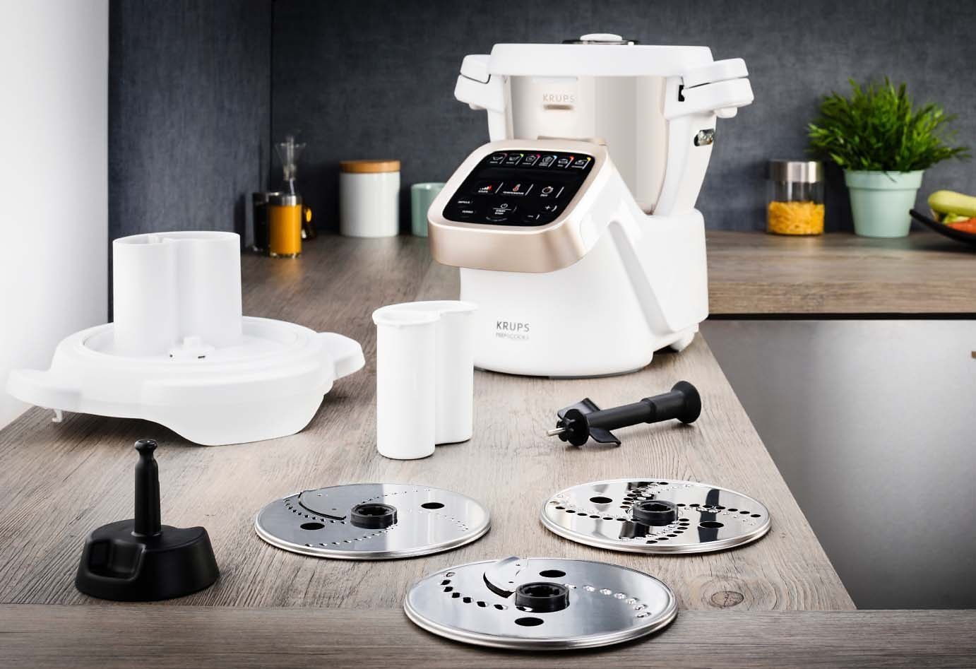 Krups Versnipperaar Prep en Cook Shred & Slice voor krups prep&cook hp5031, 5 snijfuncties, metallic, xf551d