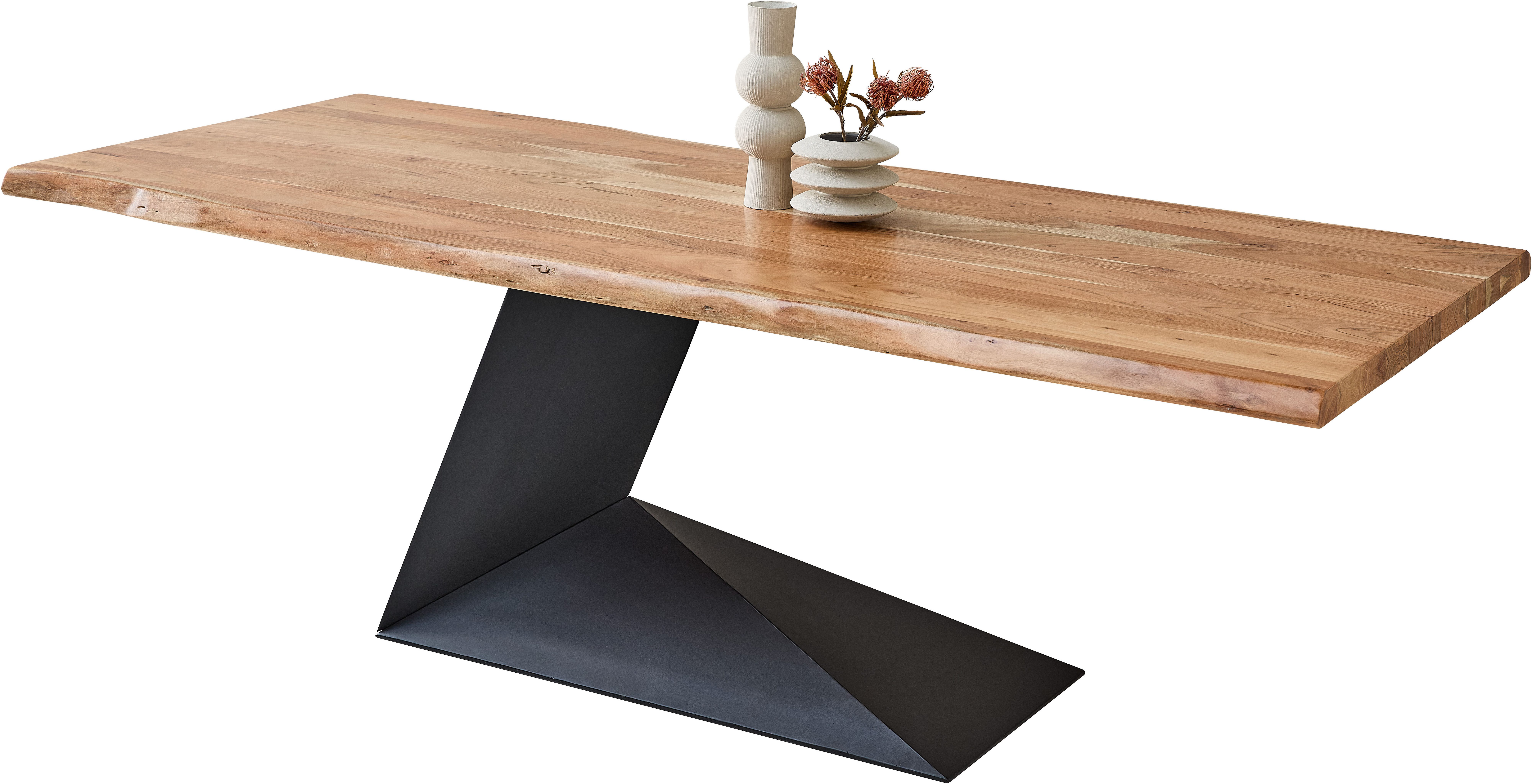 Stolkom Eettafel Alan eettafel massief hout, keuze uit 240 of 200 cm breed Massief acacia, oppervlaktebelasting van de tafel ca. 90 kg