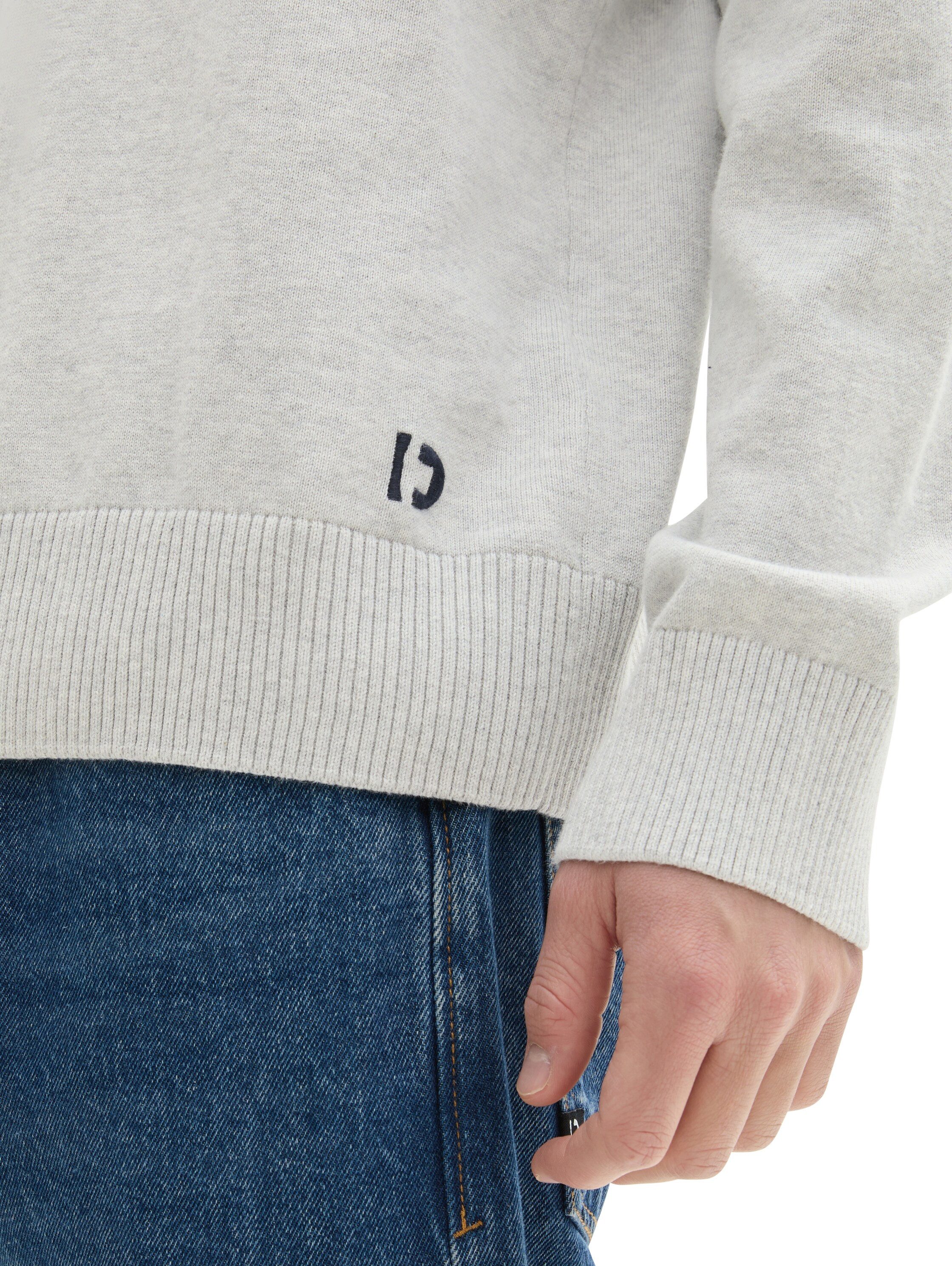 Tom Tailor Denim Coltrui met geborduurd logo