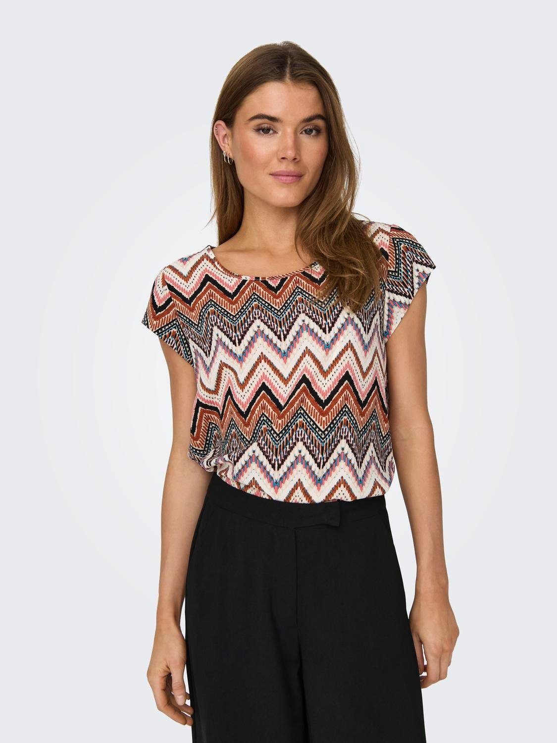 Only Shirtblouse ONLVIC S/S AOP TOP NOOS PTM
