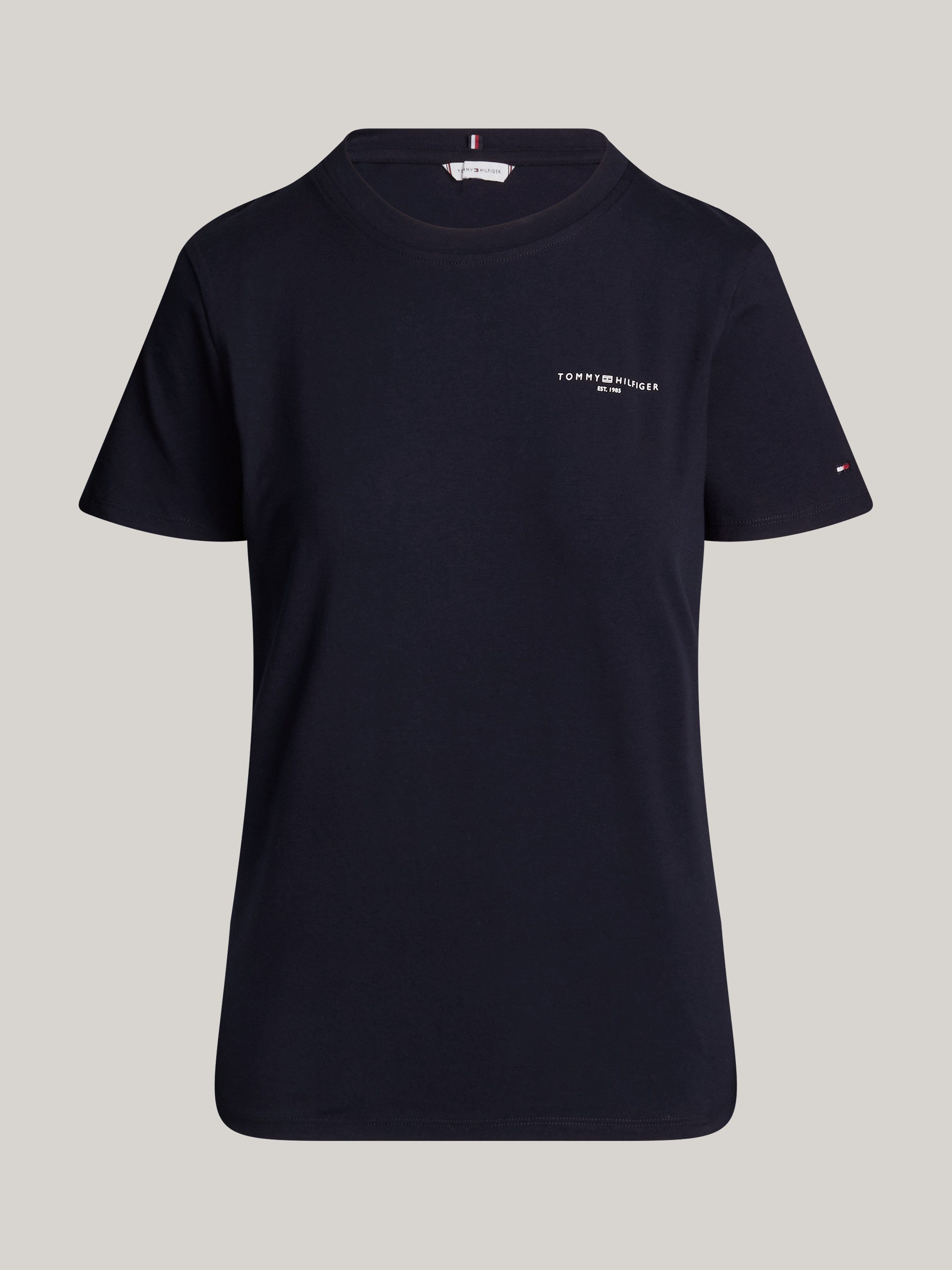 Tommy Hilfiger Shirt met ronde hals 1985 REG MINI CORP LOGO C-NK SS met tommy hilfiger logo en borduursel