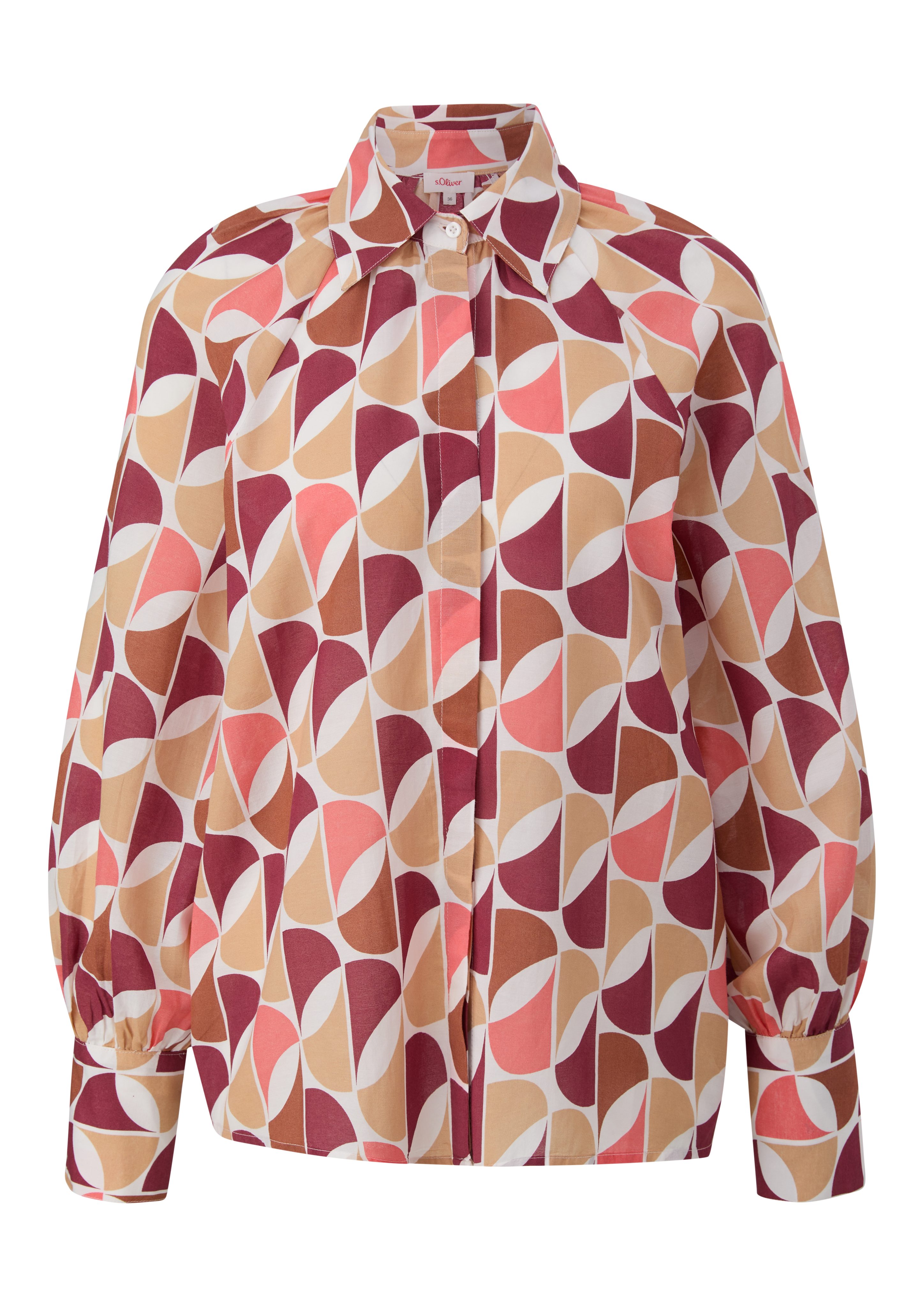 s.Oliver Blouse met lange mouwen met all-over motief